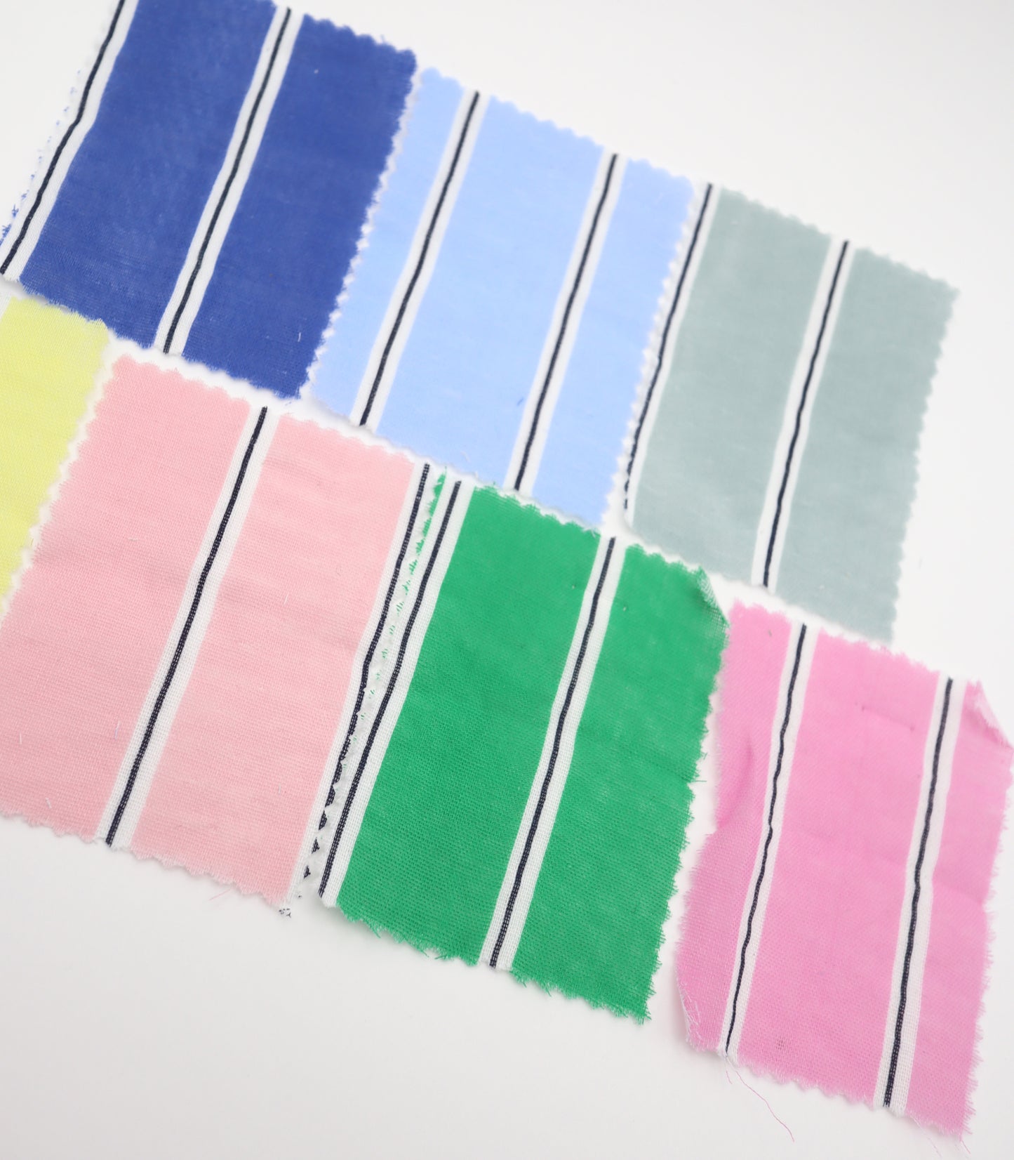 【25SS-478】カラフル太ピッチストライプWガーゼ /0.5yあたり=~730円