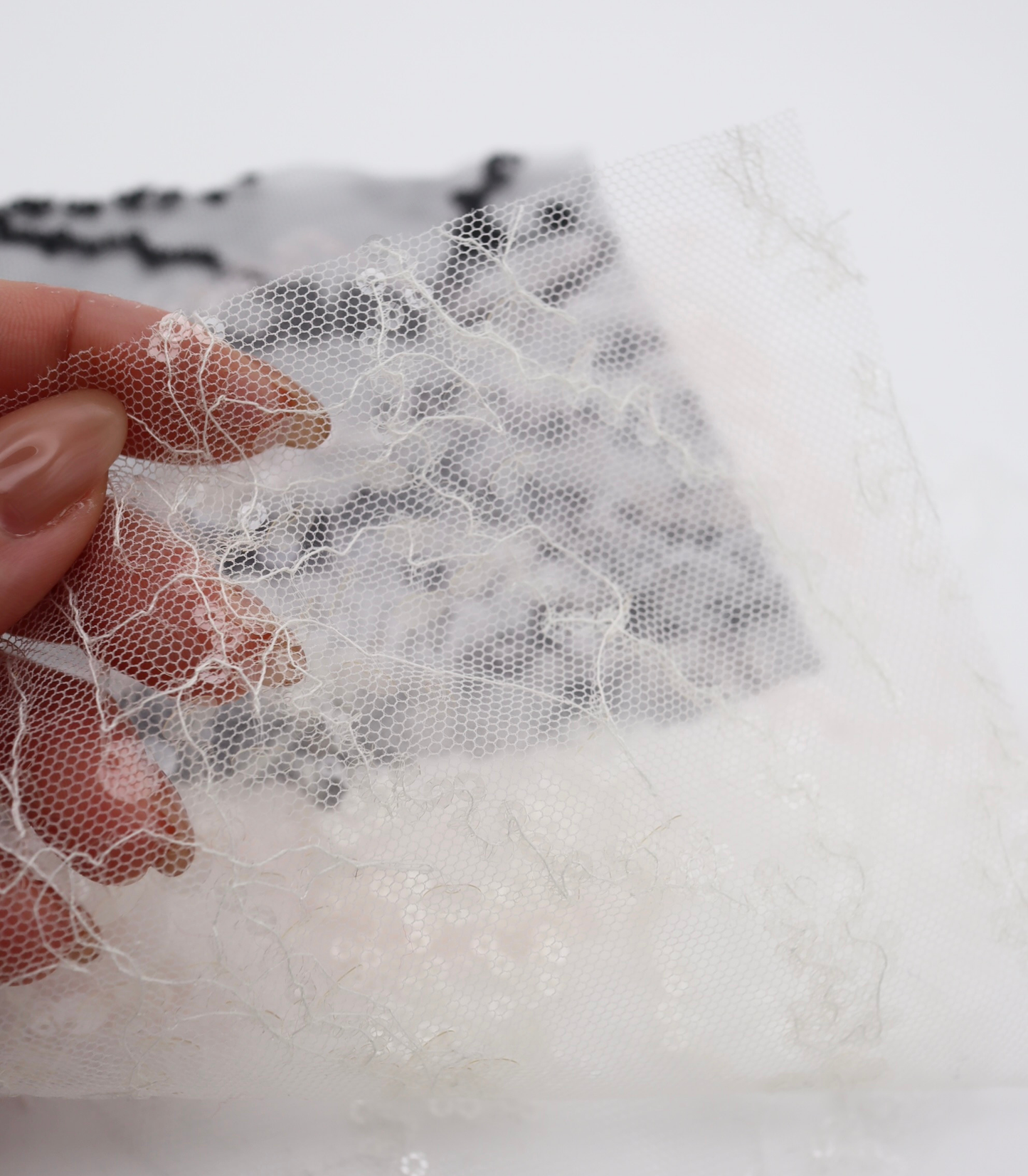 【25SS-383】スパンコール刺繍チュール /0.5yあたり=~1670円