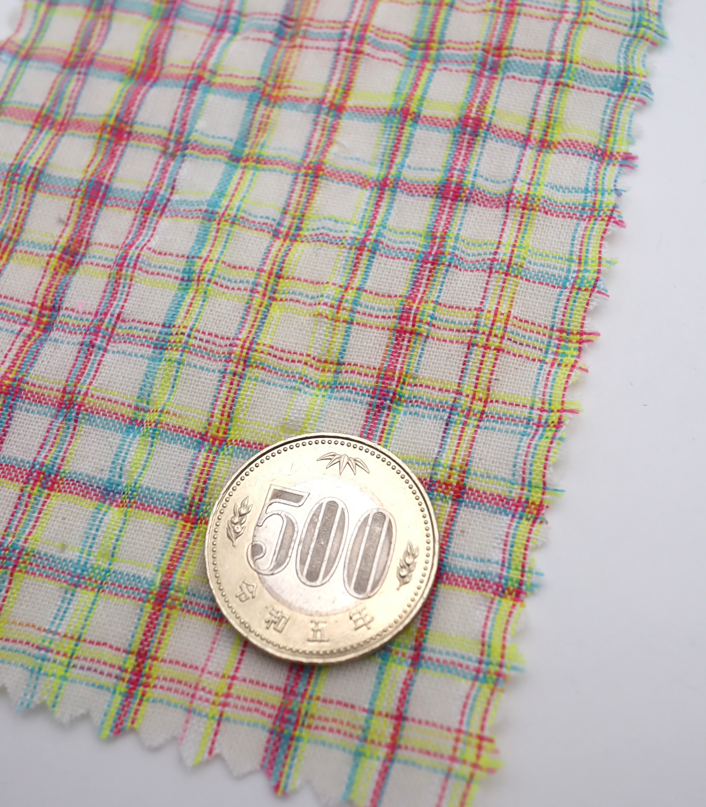 【25SS-326】しぼしぼカラフル先染め細チェックサッカー /0.5yあたり=~ 550円