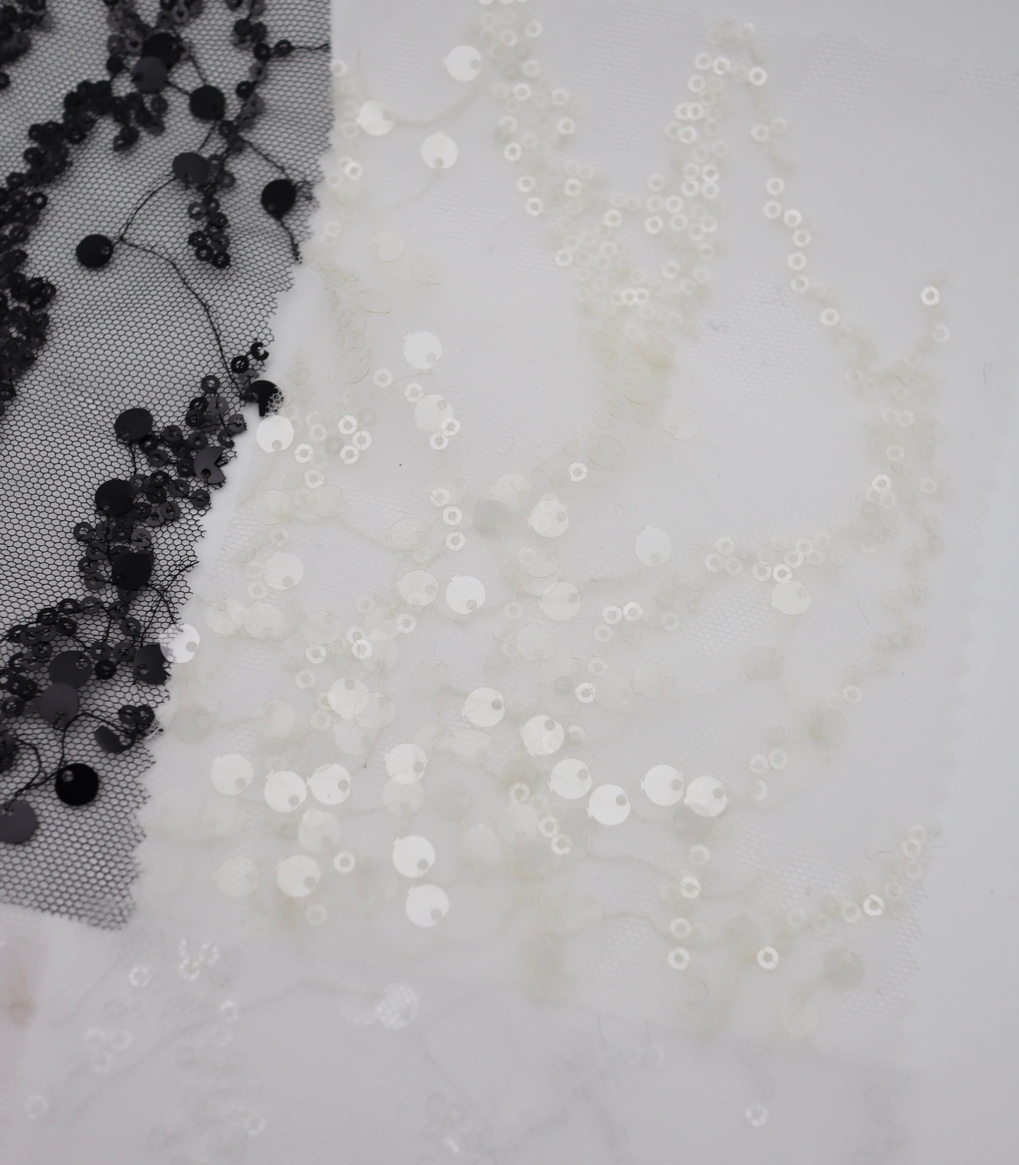 【25SS-383】スパンコール刺繍チュール /0.5yあたり=~1670円
