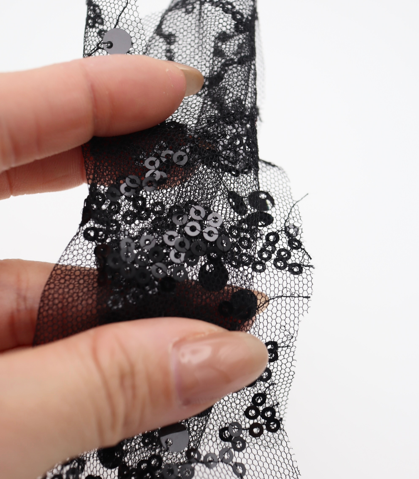 【25SS-383】スパンコール刺繍チュール /0.5yあたり=~1670円