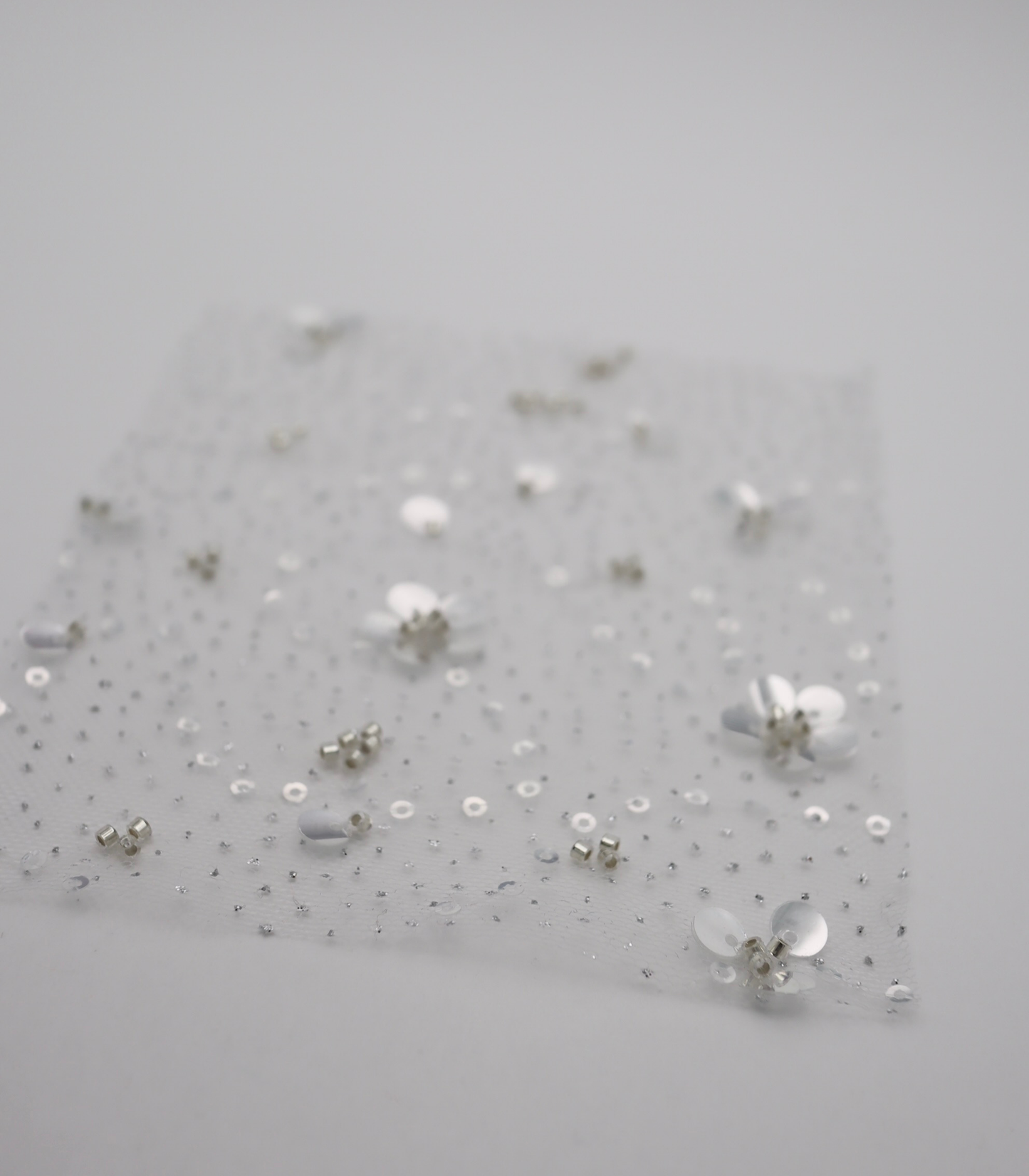 【25SS-396】スパンコール×ビーズ刺繍チュール /0.5yあたり=~1895円