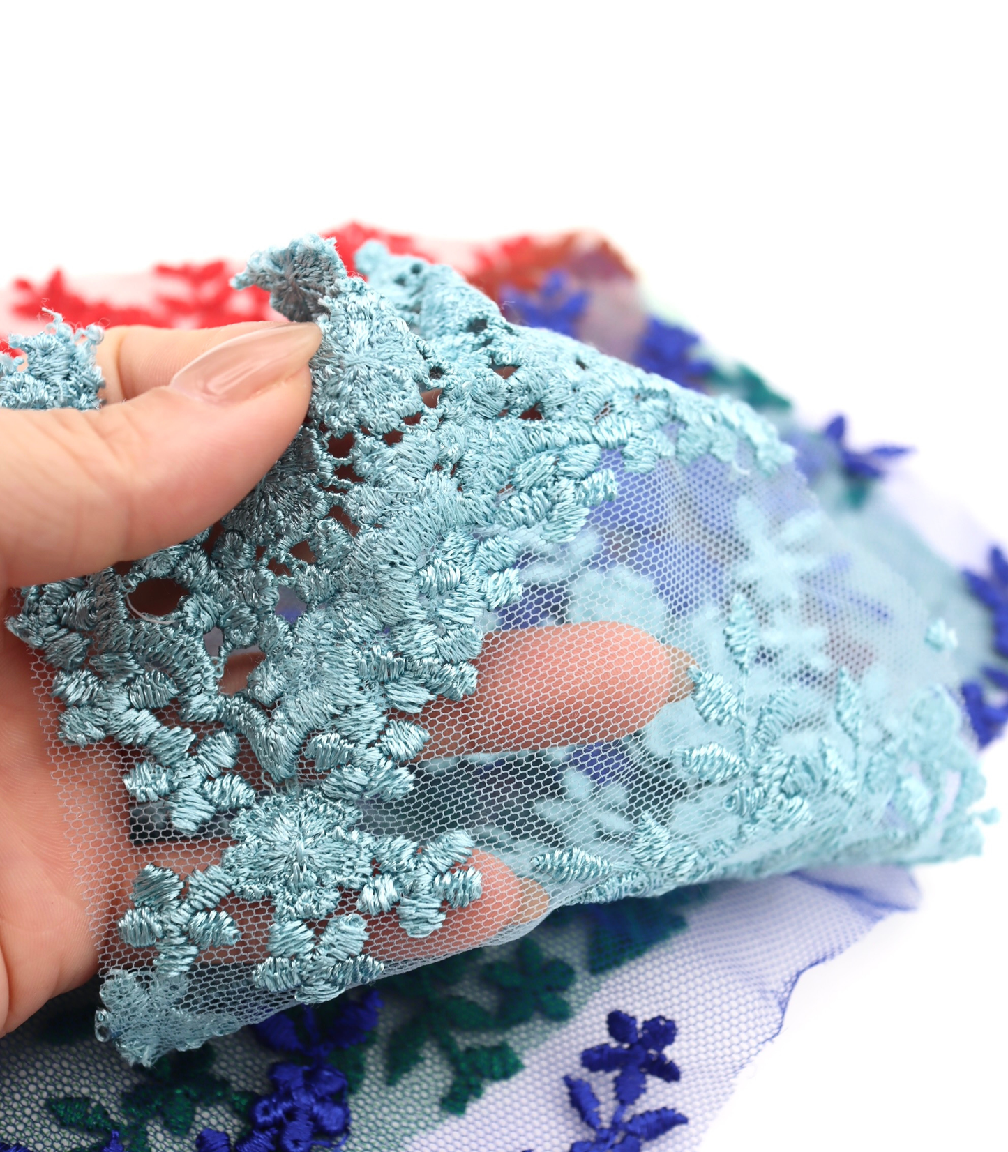 【25SS-387】スカラップ刺繍チュールレース /0.5yあたり=~1800円