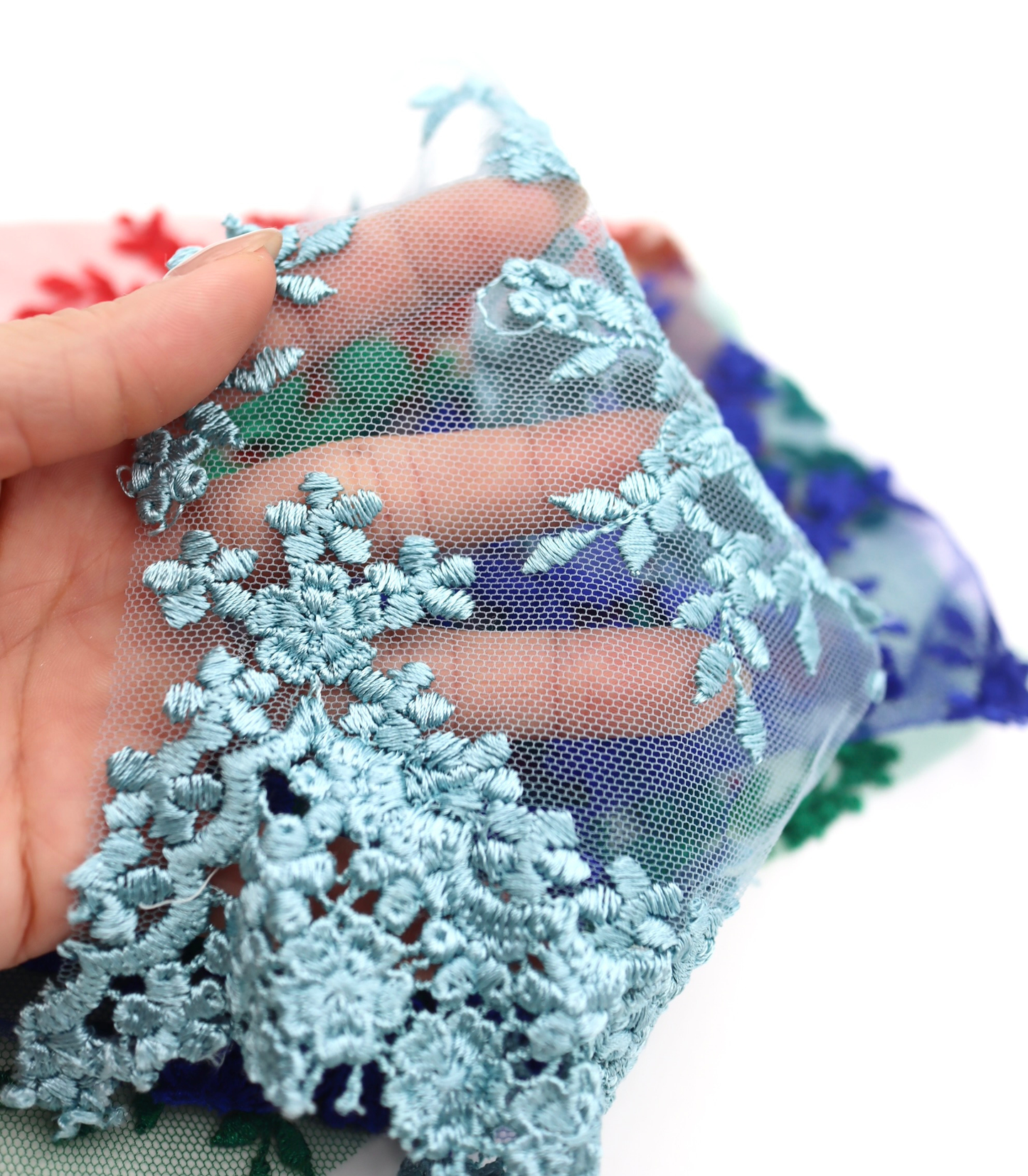 【25SS-387】スカラップ刺繍チュールレース /0.5yあたり=~1800円