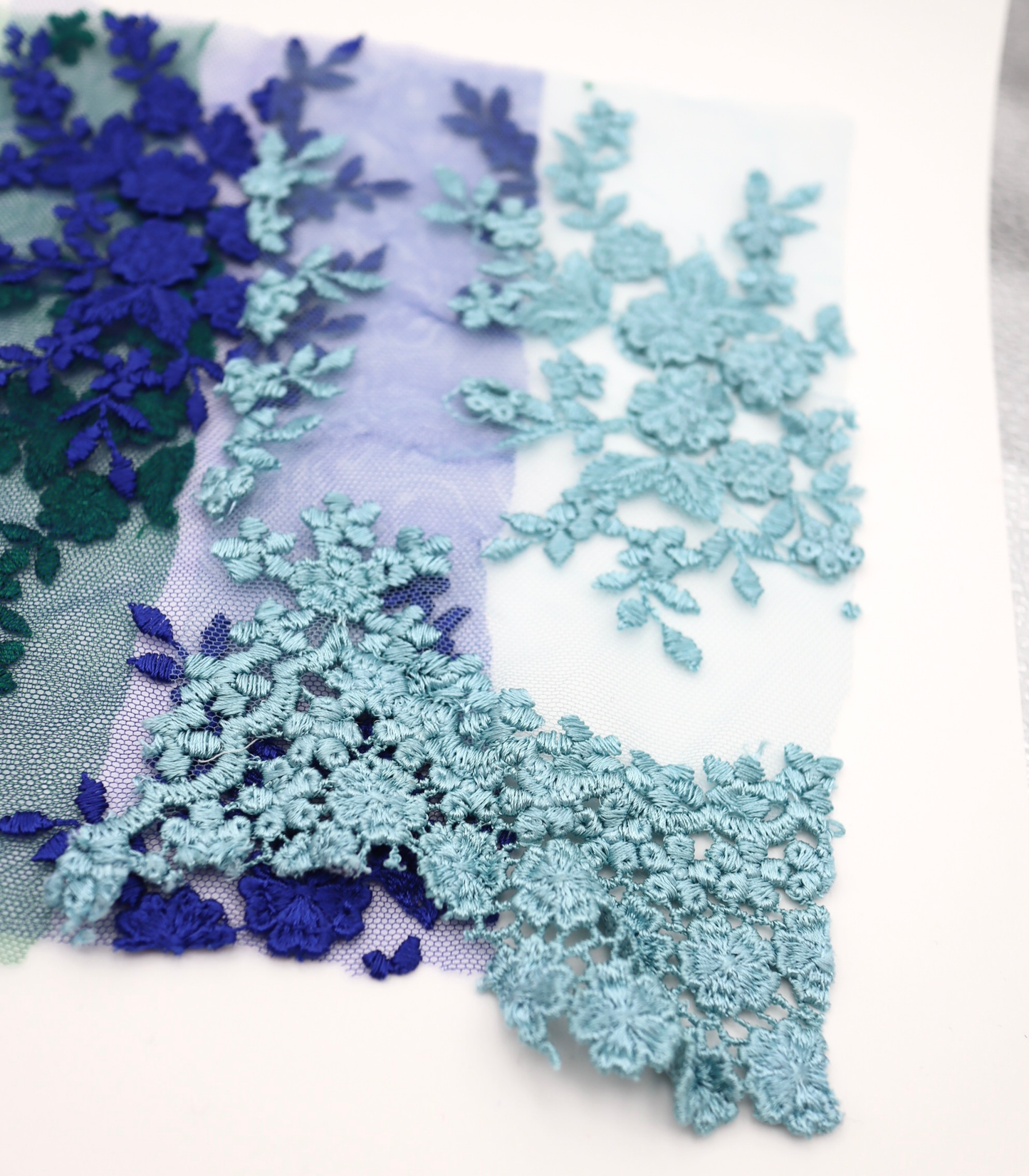 【25SS-387】スカラップ刺繍チュールレース /0.5yあたり=~1800円