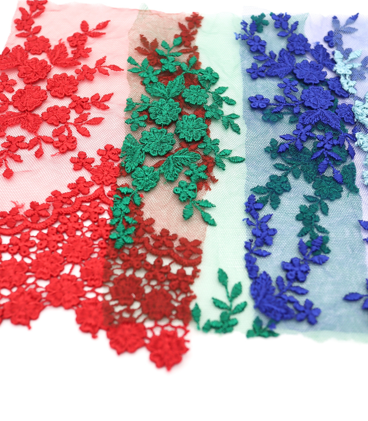 【25SS-387】スカラップ刺繍チュールレース /0.5yあたり=~1800円