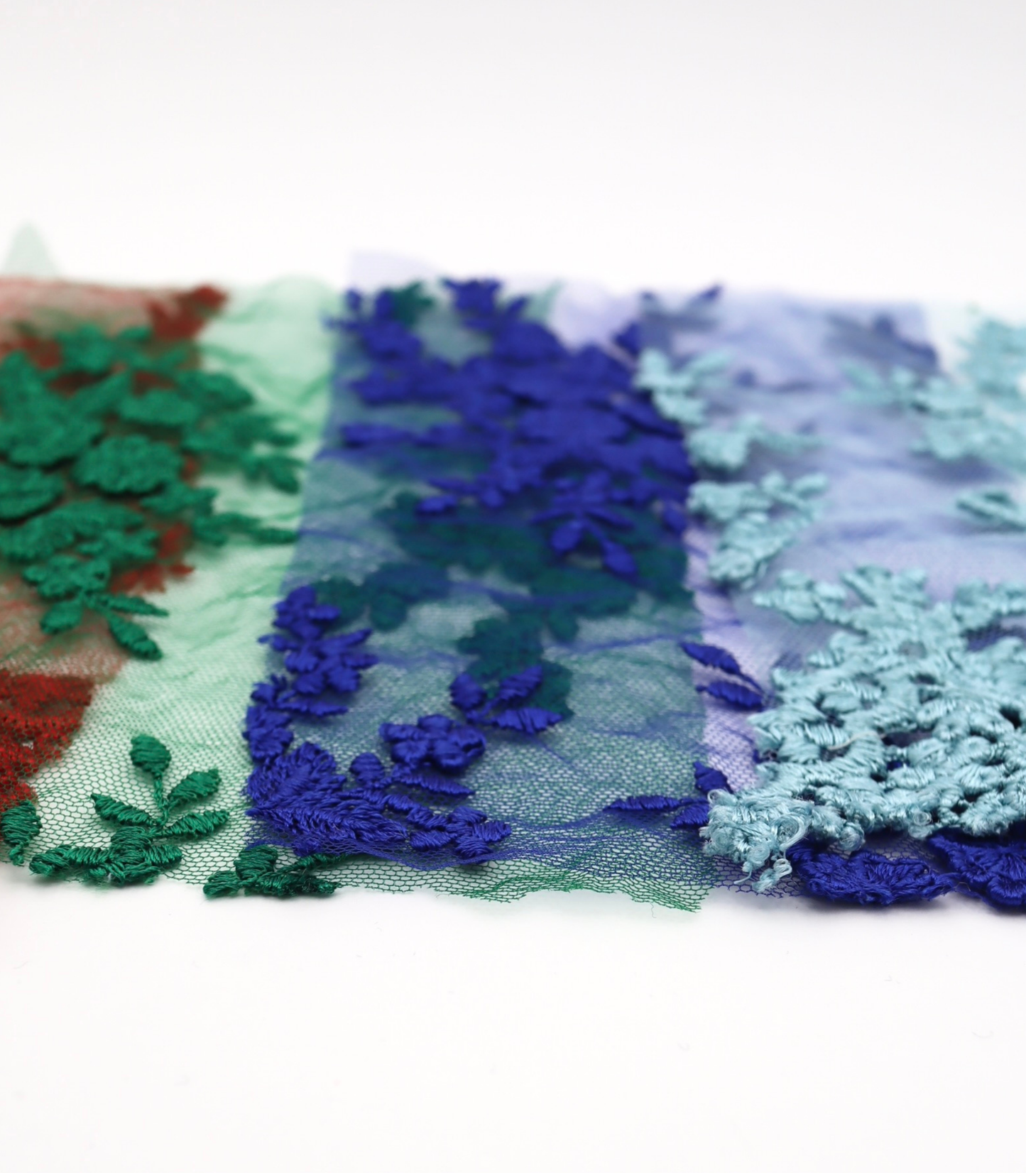 【25SS-387】スカラップ刺繍チュールレース /0.5yあたり=~1800円