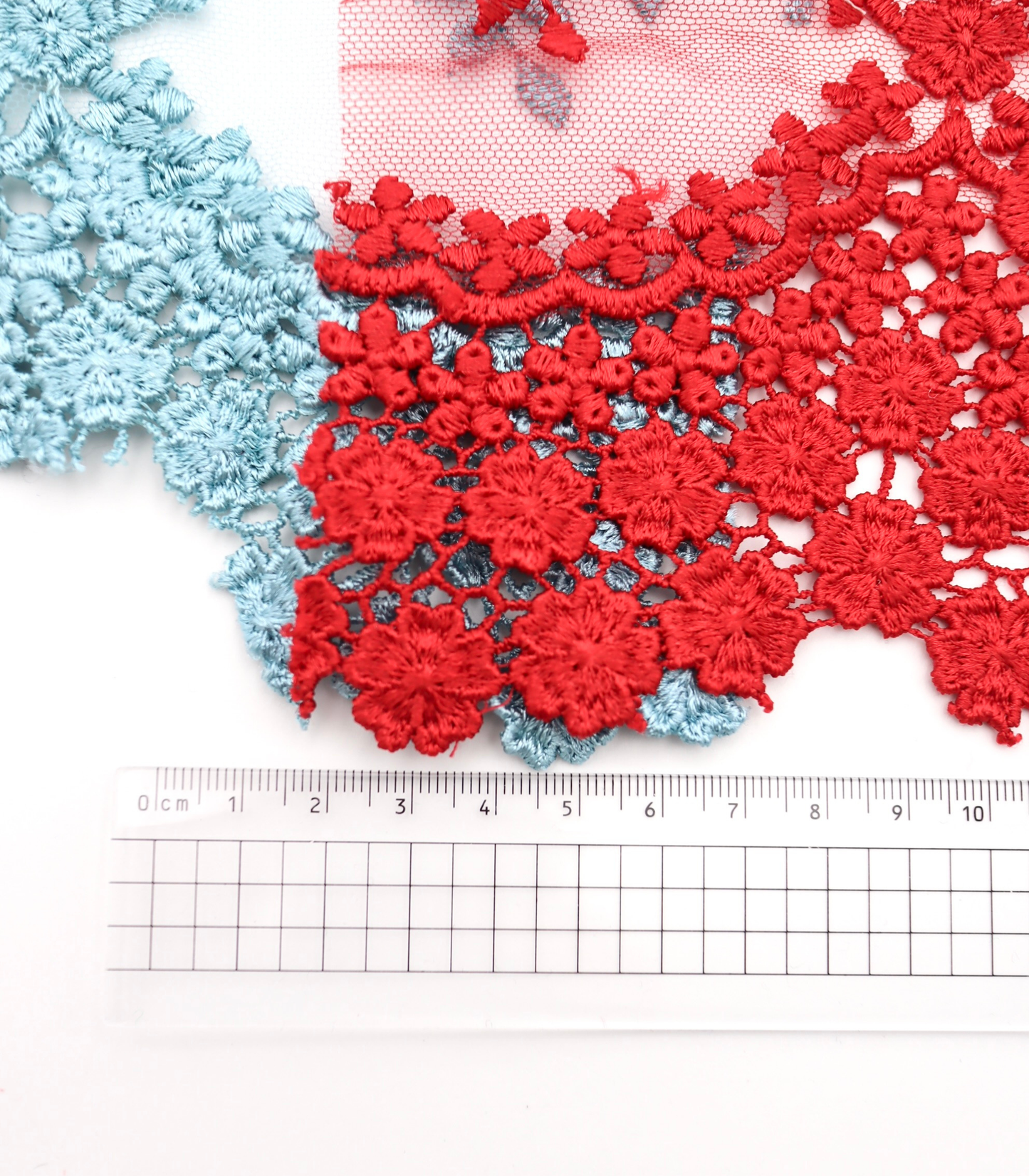 【25SS-387】スカラップ刺繍チュールレース /0.5yあたり=~1800円