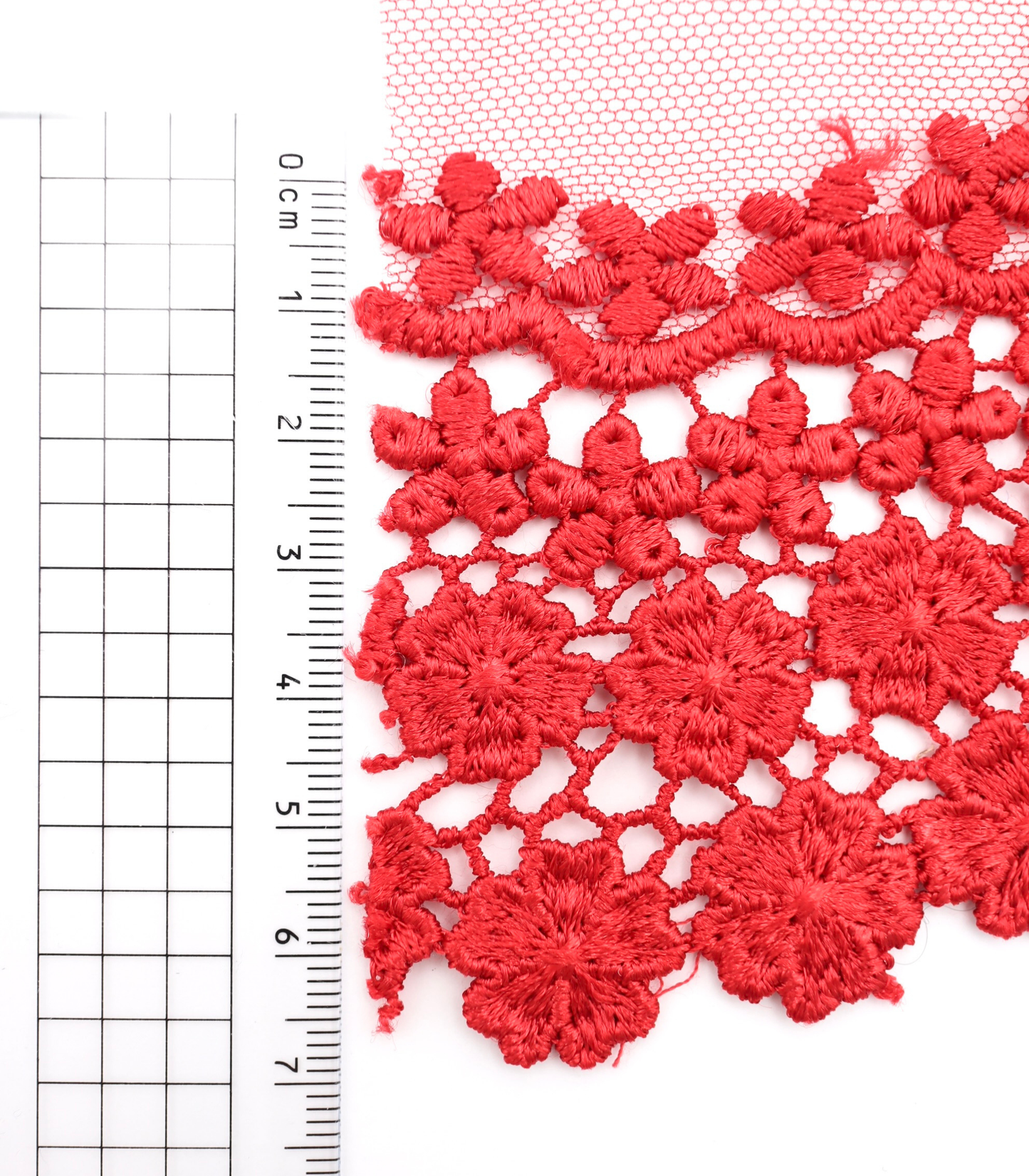 【25SS-387】スカラップ刺繍チュールレース /0.5yあたり=~1800円