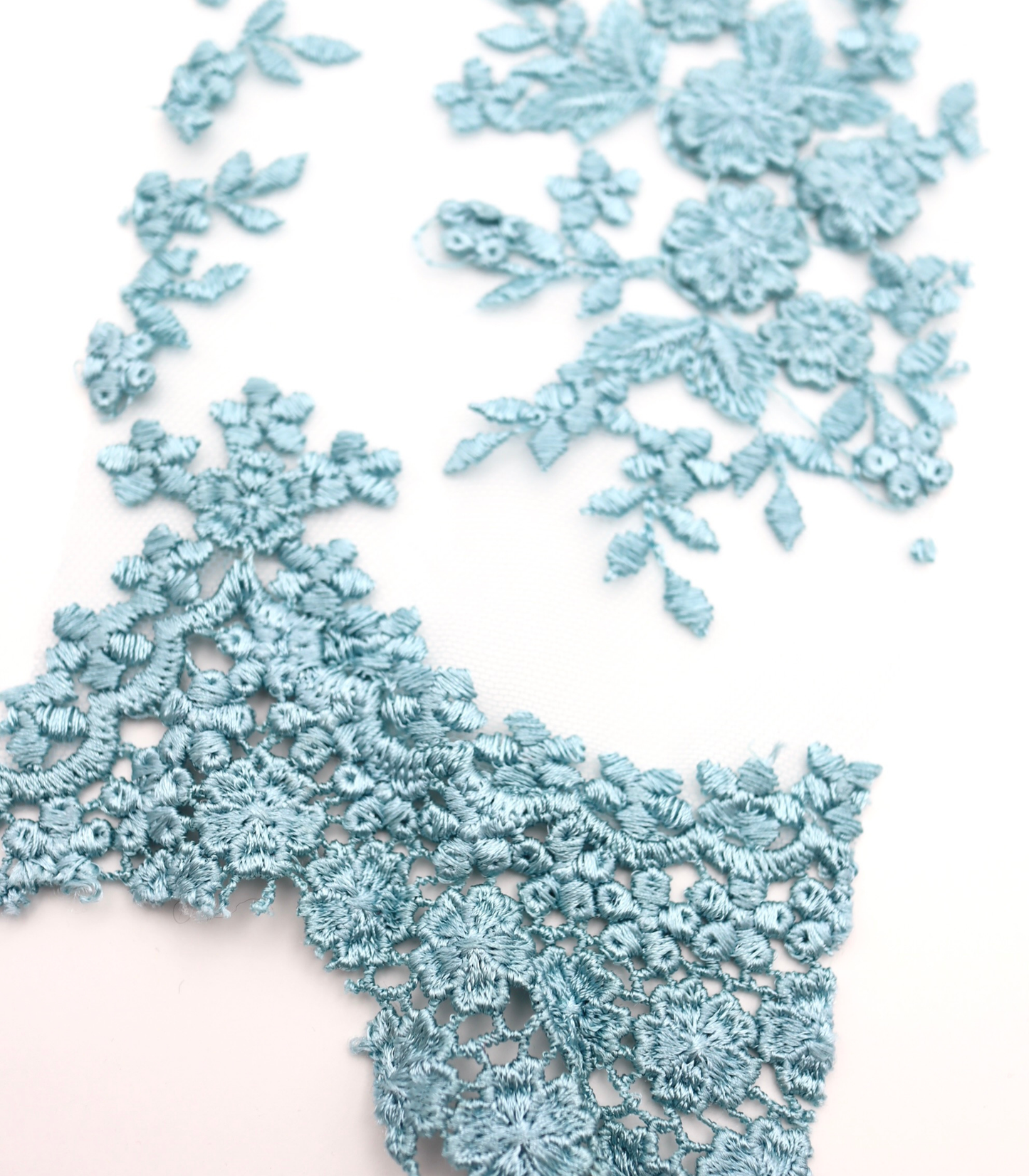 【25SS-387】スカラップ刺繍チュールレース /0.5yあたり=~1800円