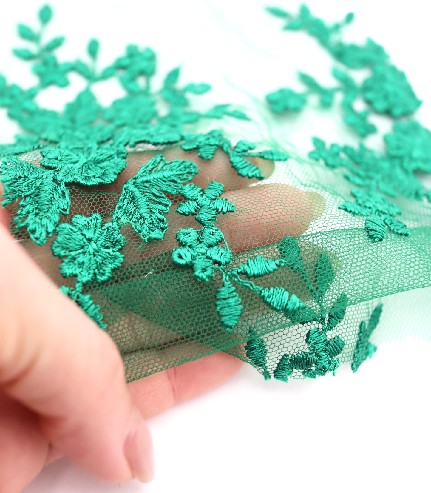 【25SS-387】スカラップ刺繍チュールレース /0.5yあたり=~1800円