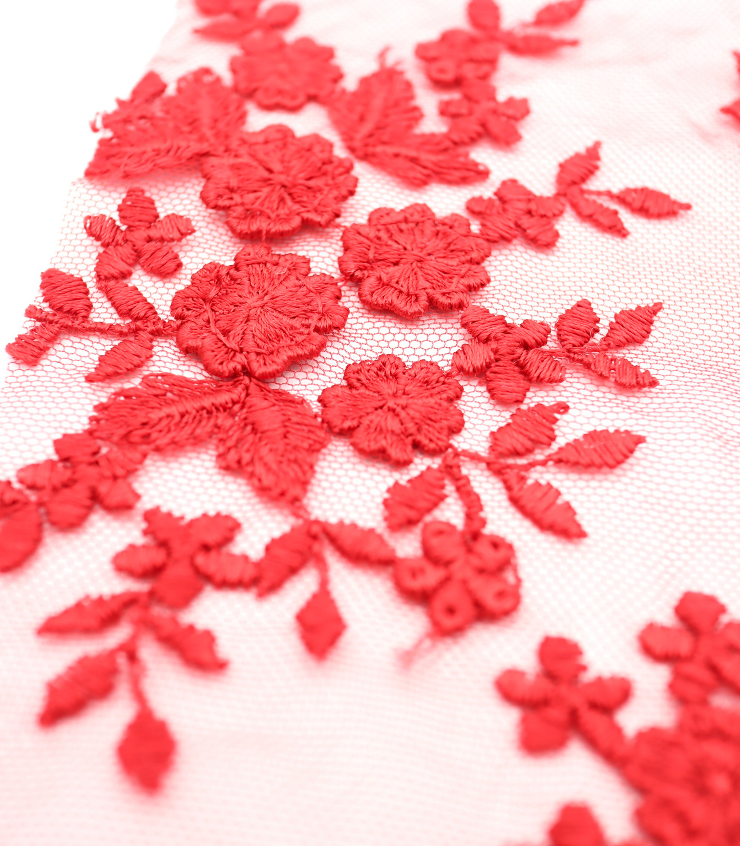 【25SS-387】スカラップ刺繍チュールレース /0.5yあたり=~1800円