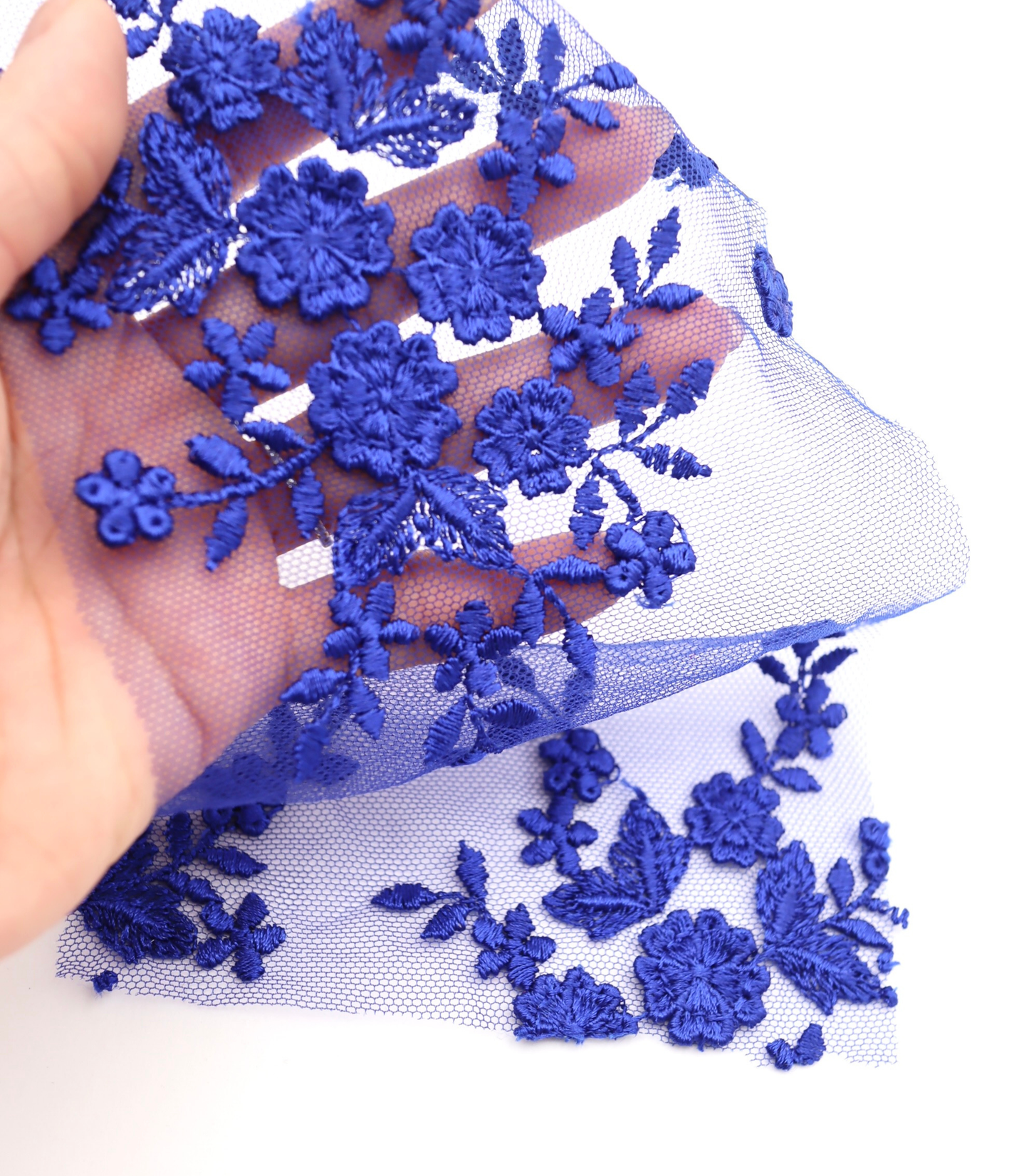 【25SS-387】スカラップ刺繍チュールレース /0.5yあたり=~1800円