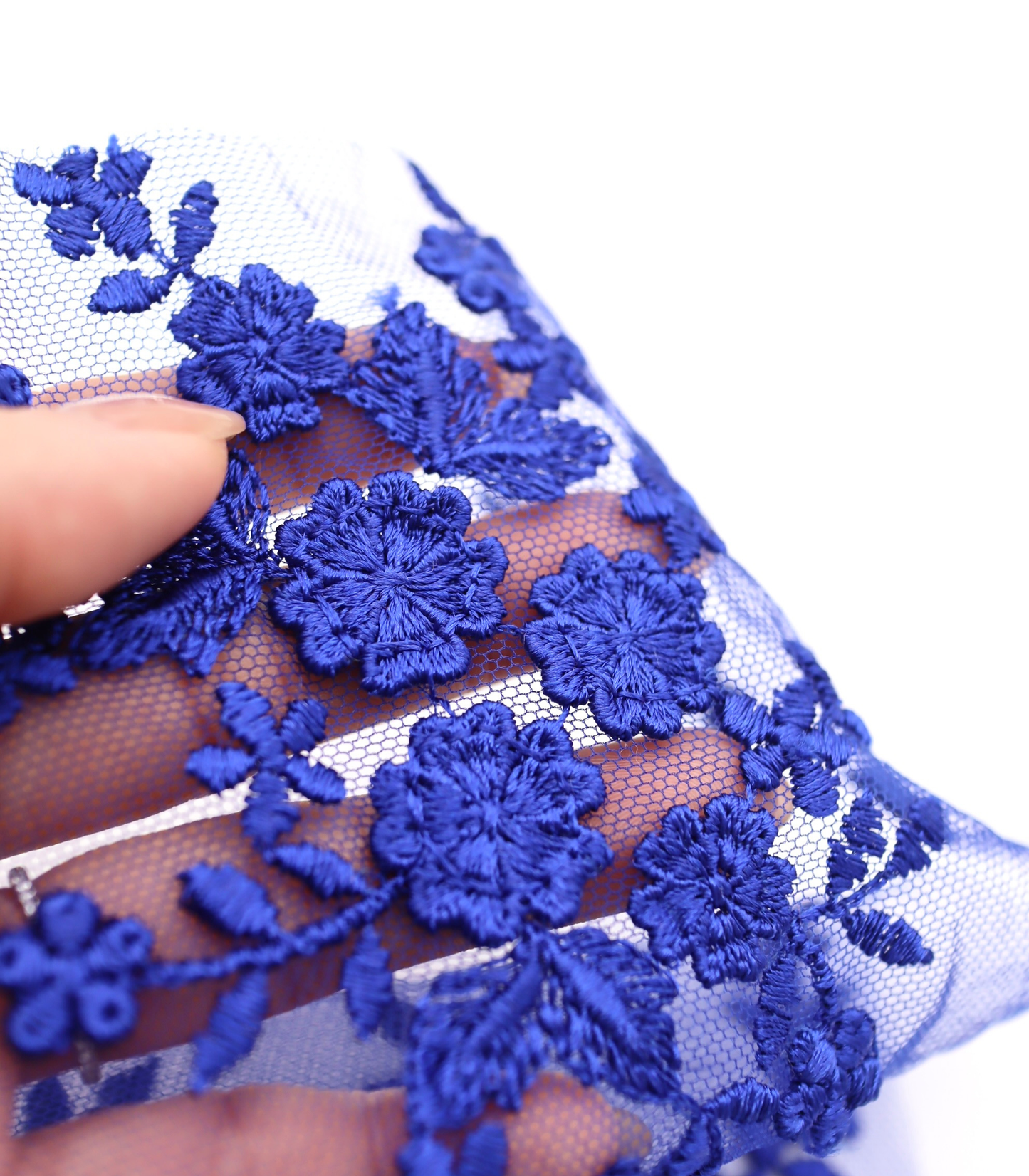 【25SS-387】スカラップ刺繍チュールレース /0.5yあたり=~1800円