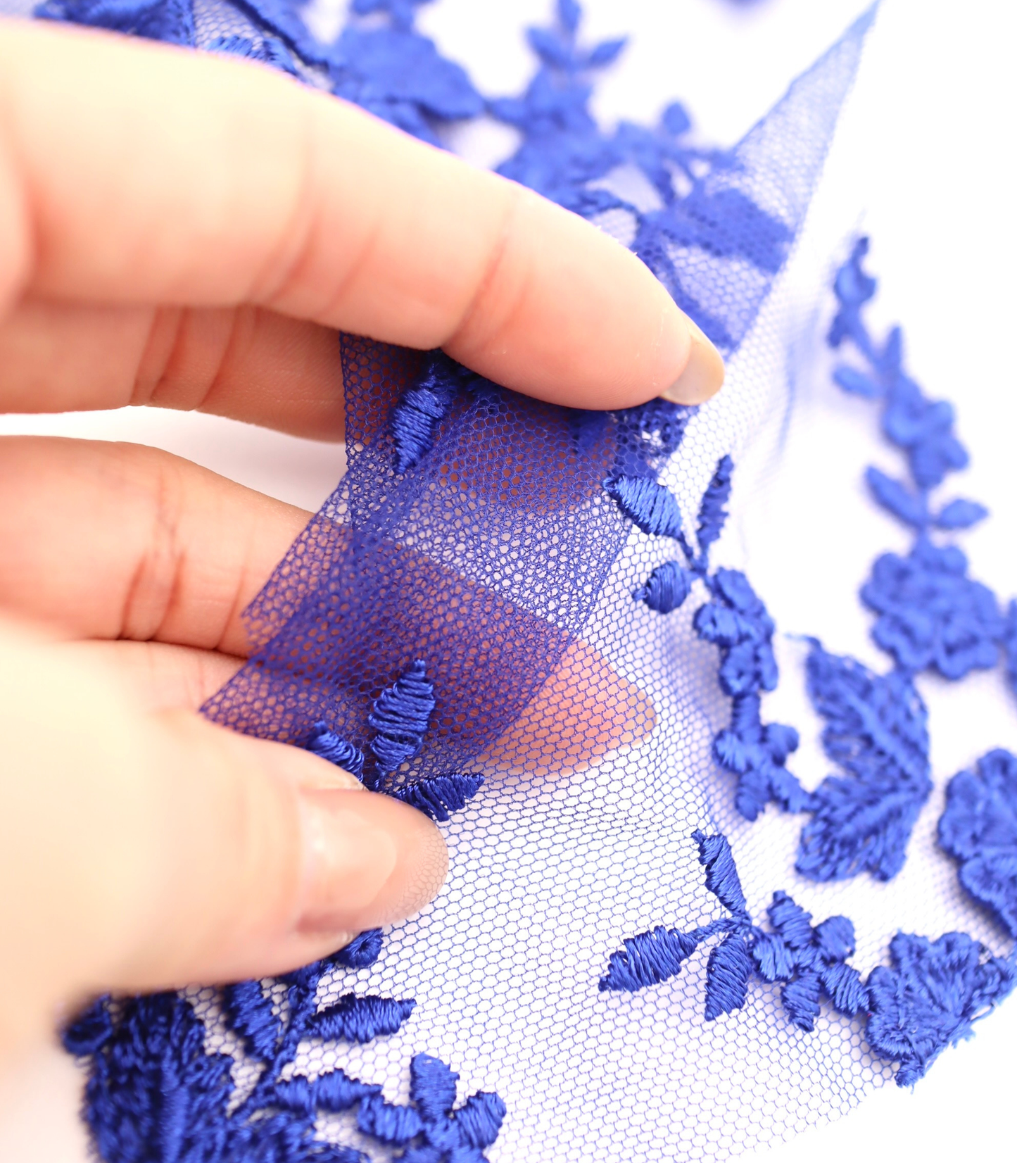 【25SS-387】スカラップ刺繍チュールレース /0.5yあたり=~1800円