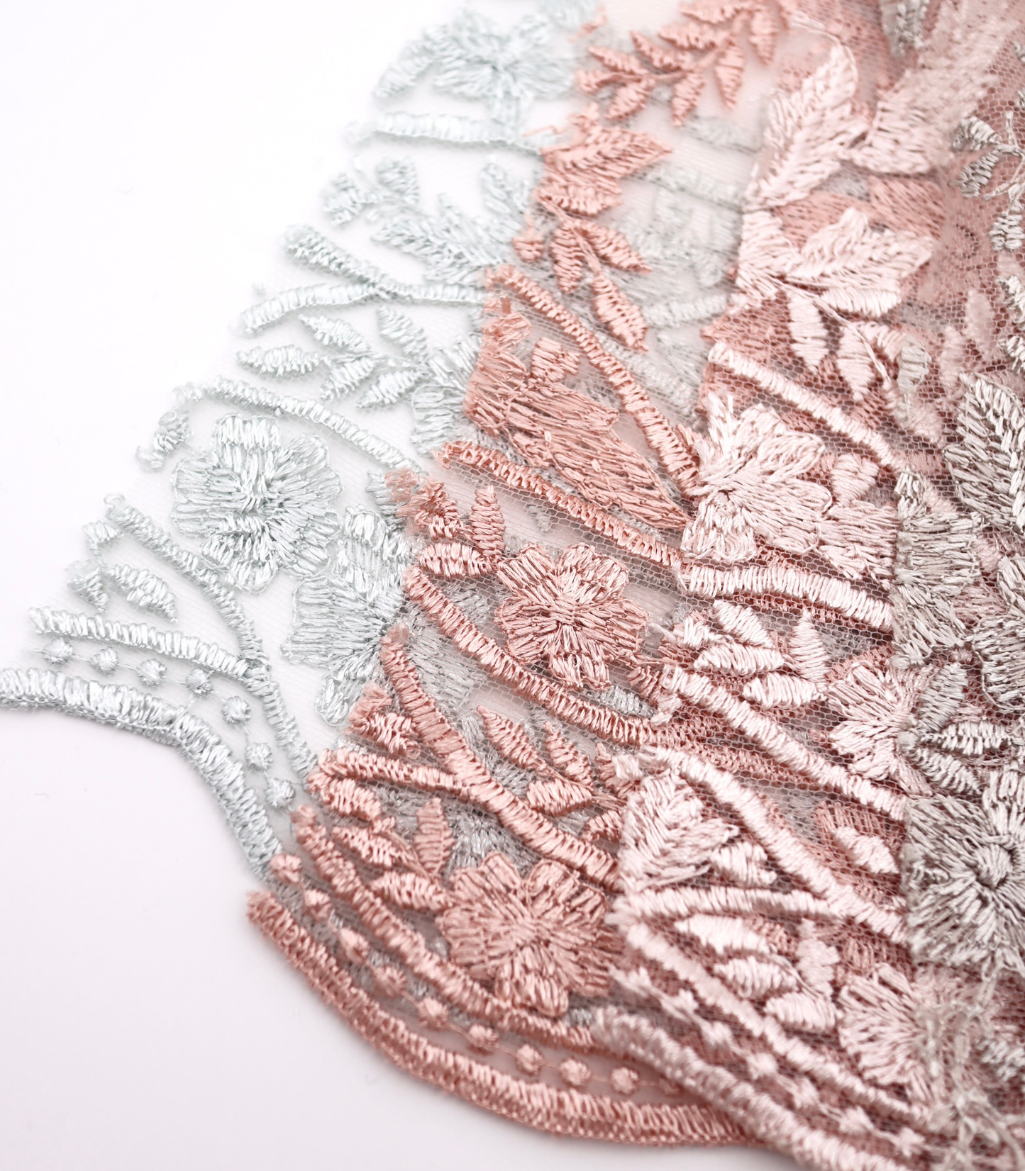 【25SS-390】スカラップチュール刺繍レース /0.5yあたり=~1700円