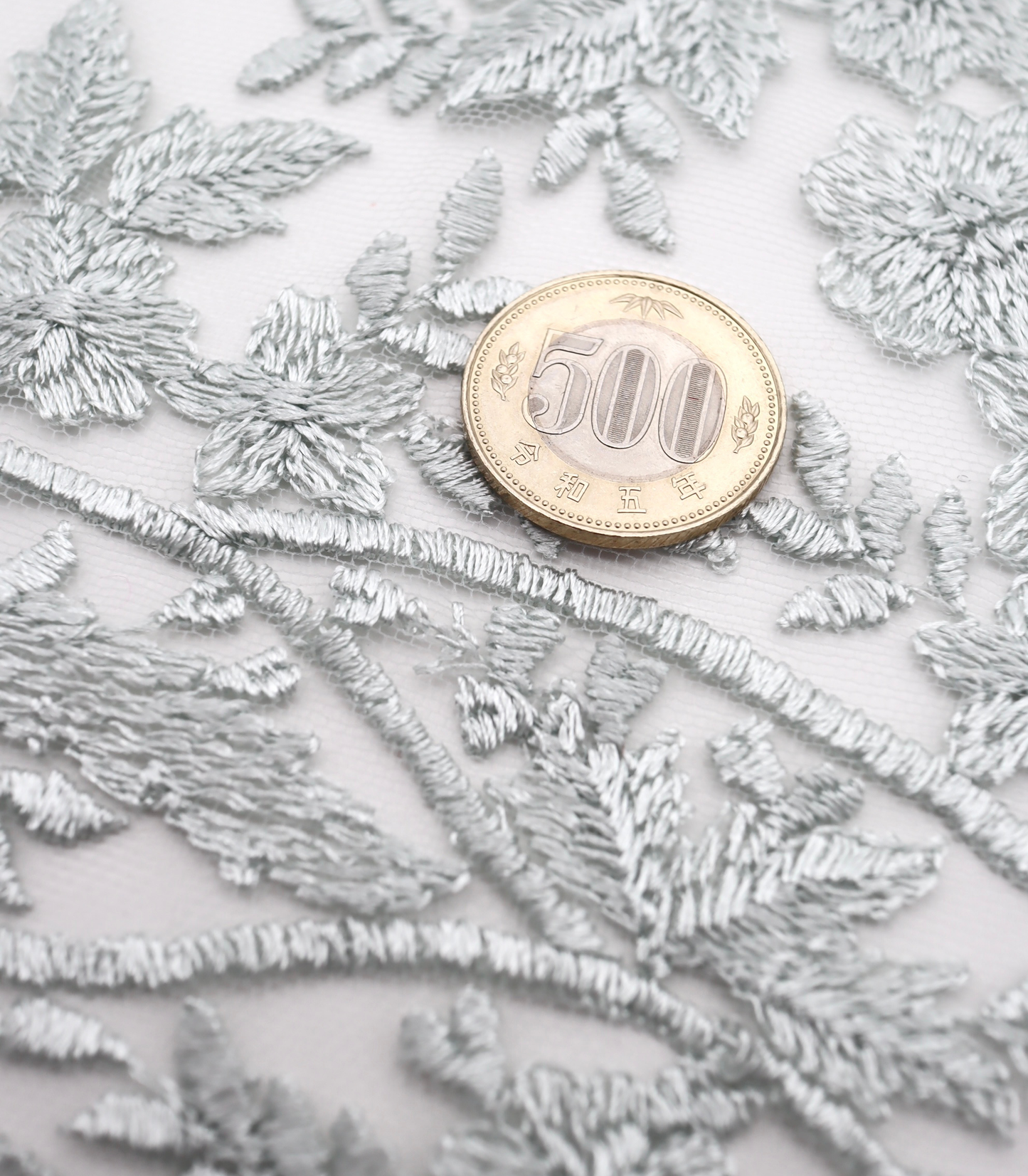【25SS-390】スカラップチュール刺繍レース /0.5yあたり=~1700円