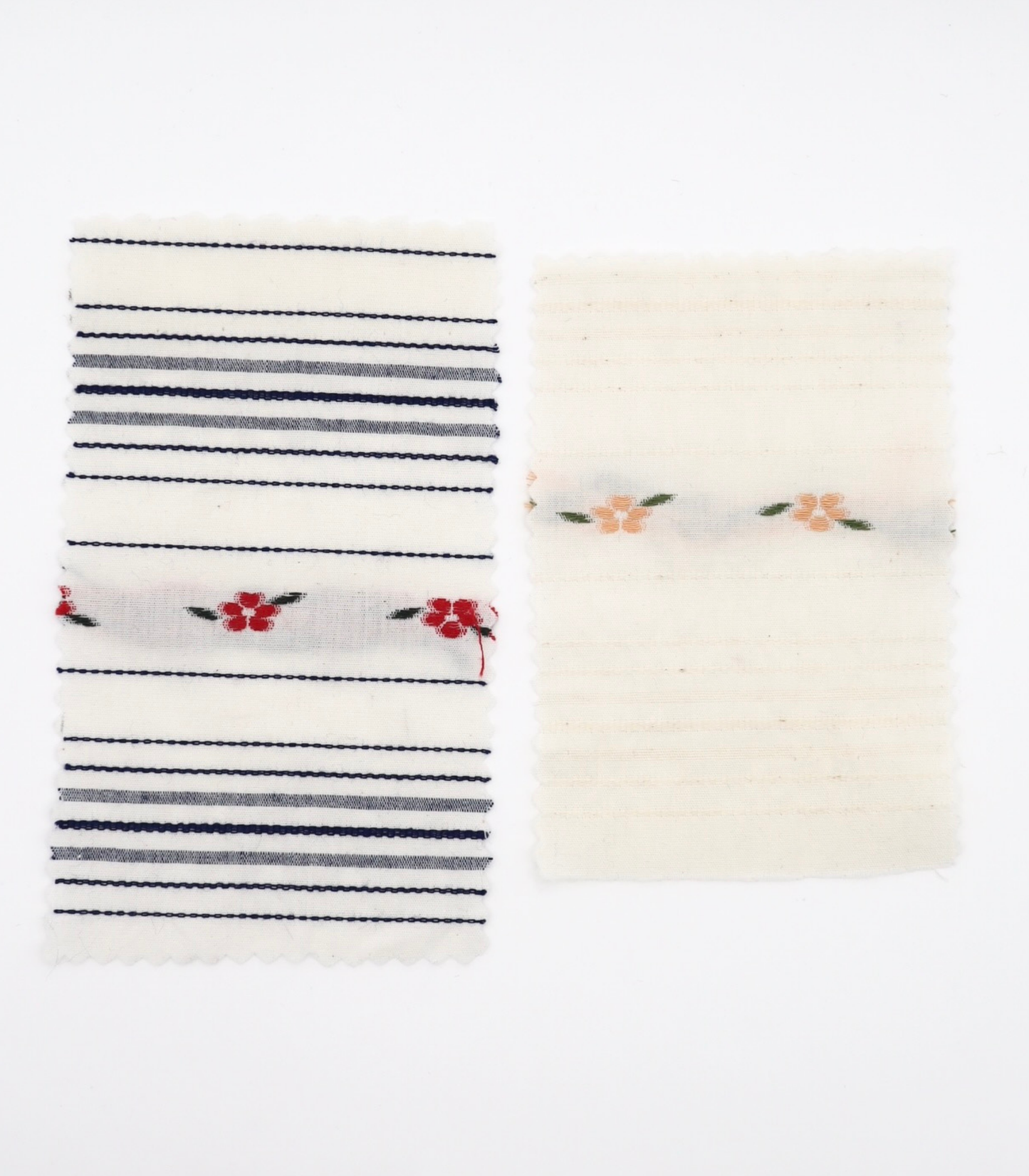 【25SS-443】フラワー×ランダムボーダー刺繍ローン /0.5yあたり=~925円