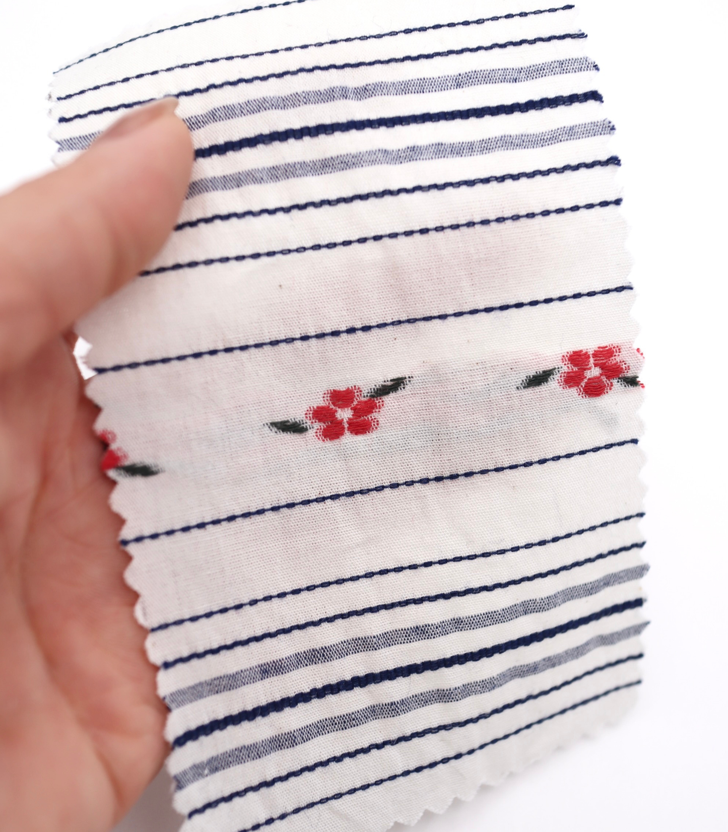 【25SS-443】フラワー×ランダムボーダー刺繍ローン /0.5yあたり=~925円