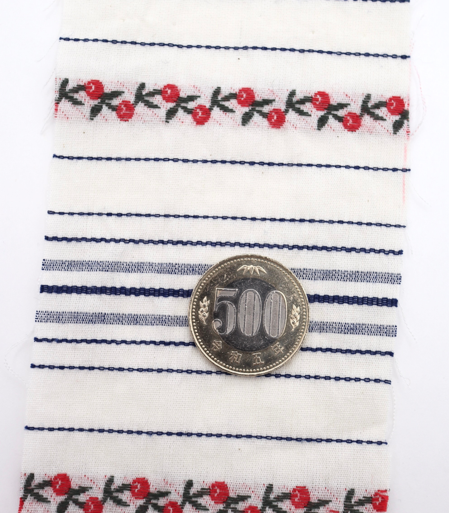 【25SS-442】フラワー×ランダムボーダー刺繍ローン /0.5yあたり=~925円