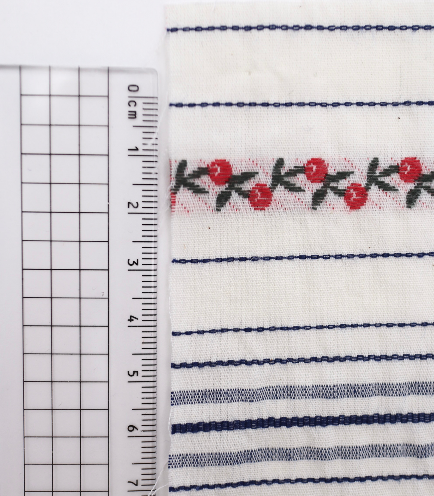 【25SS-442】フラワー×ランダムボーダー刺繍ローン /0.5yあたり=~925円