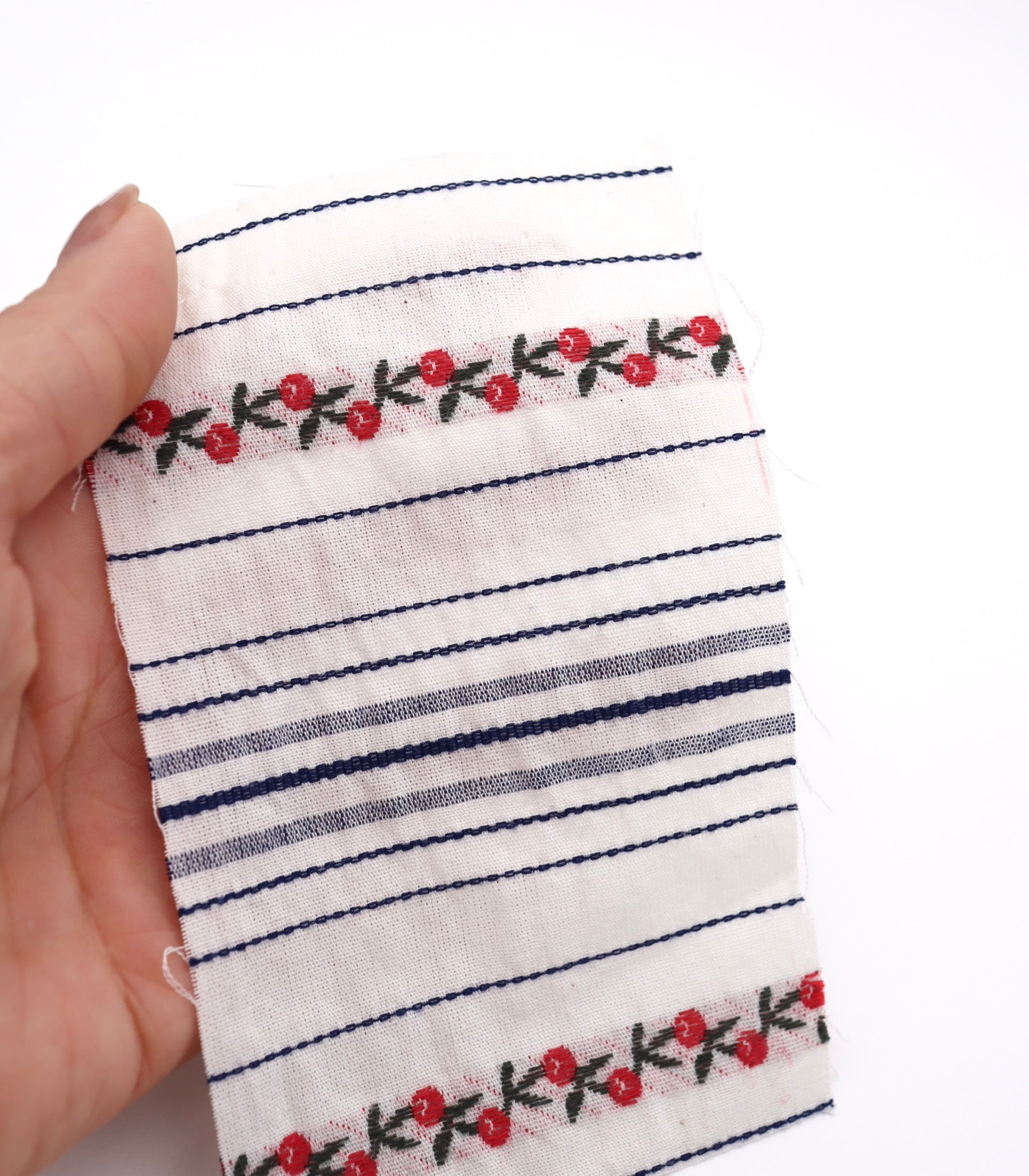 【25SS-442】フラワー×ランダムボーダー刺繍ローン /0.5yあたり=~925円