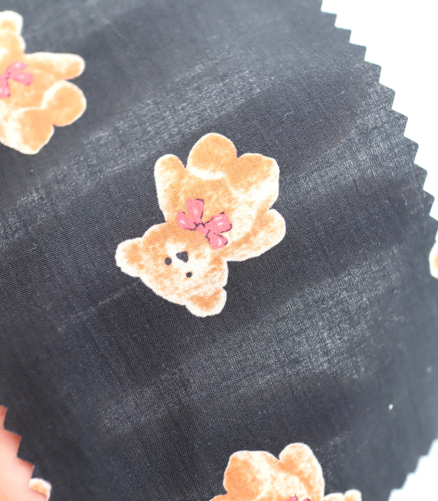 【25SS-428】リボン付きくまさんプリント綿ローン /0.5yあたり=~770円