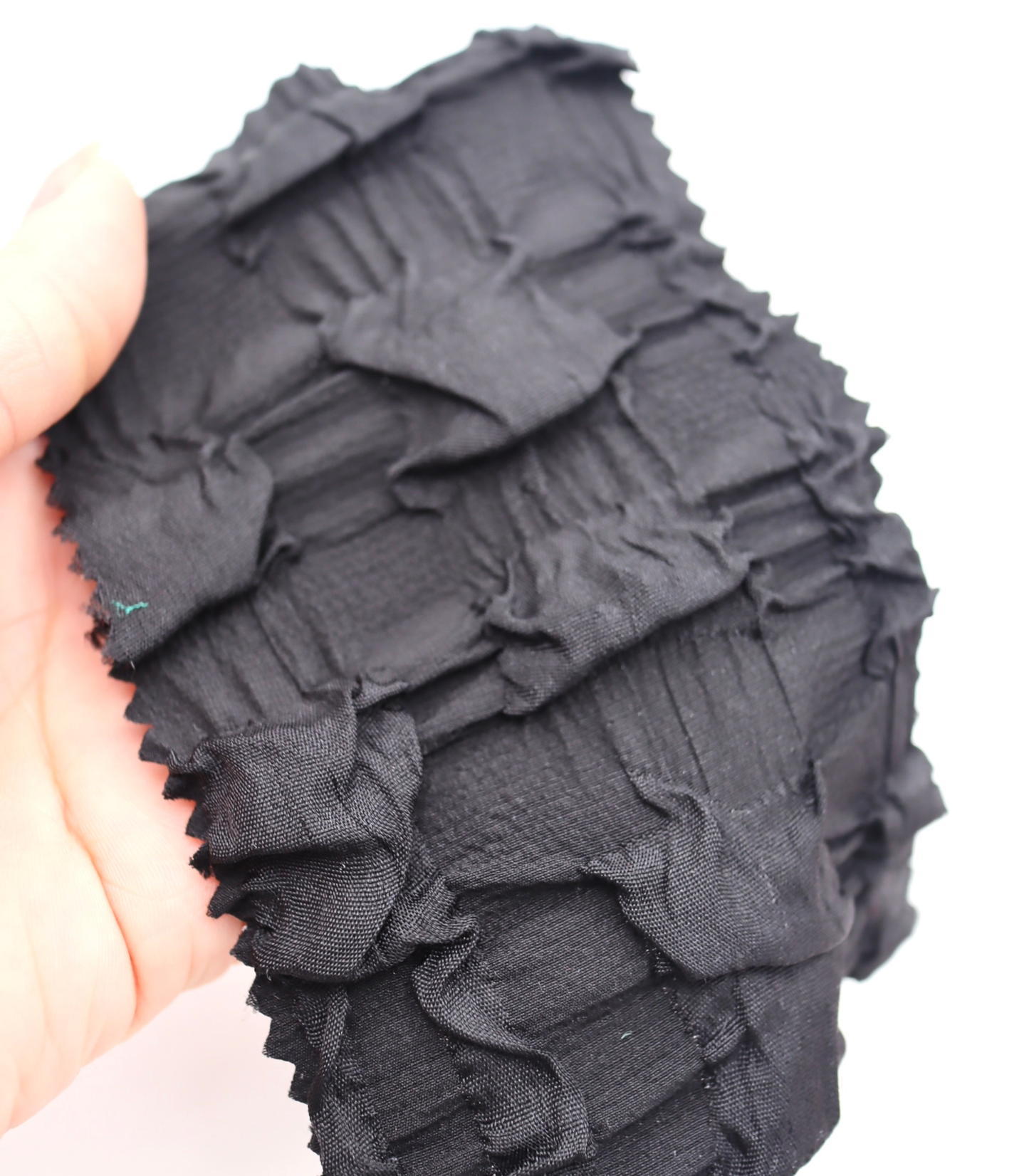 【25SS-406】ぽこぽこチェック柄立体ジャガードリップル /0.5yあたり=~860円