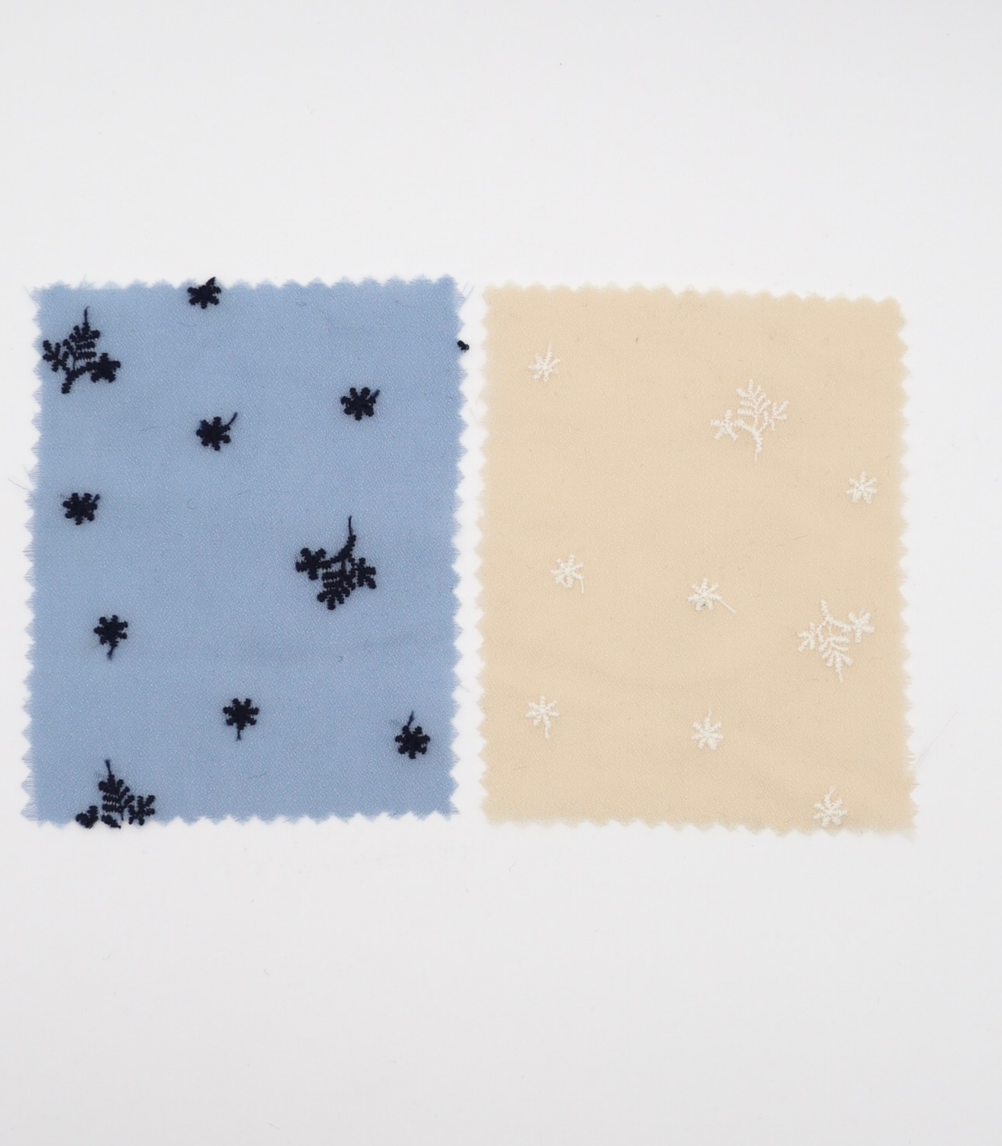 【25SS-452】草木柄刺繍ジョーゼット /0.5yあたり=~1155円