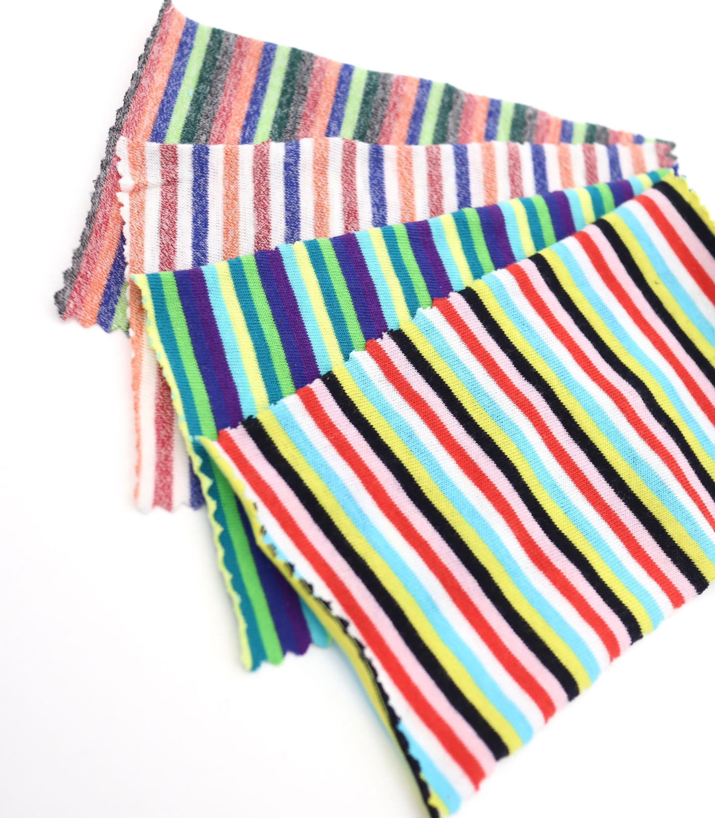 【25SS-449】細ピッチマルチカラーボーダー綿天竺 /0.5yあたり=~890円