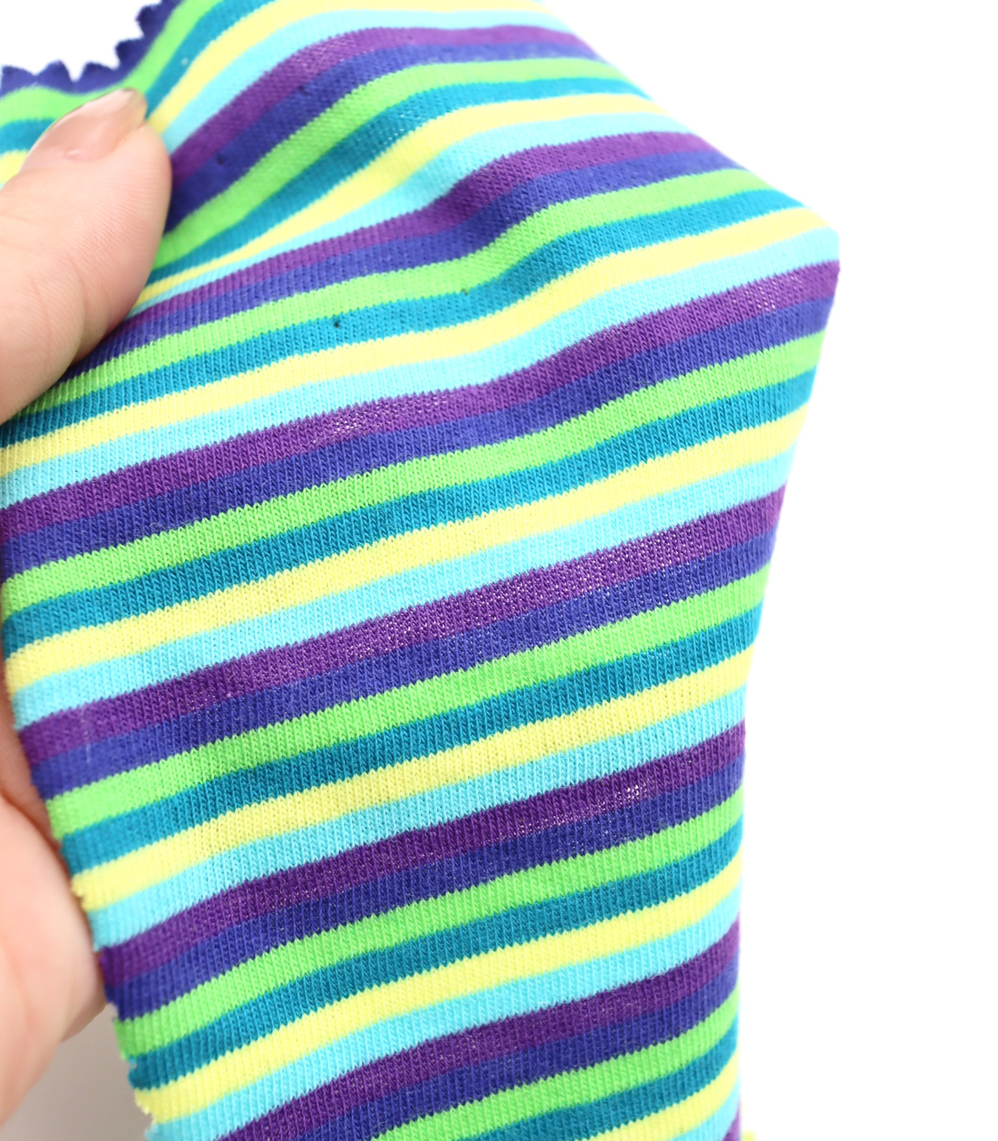 【25SS-449】細ピッチマルチカラーボーダー綿天竺 /0.5yあたり=~890円
