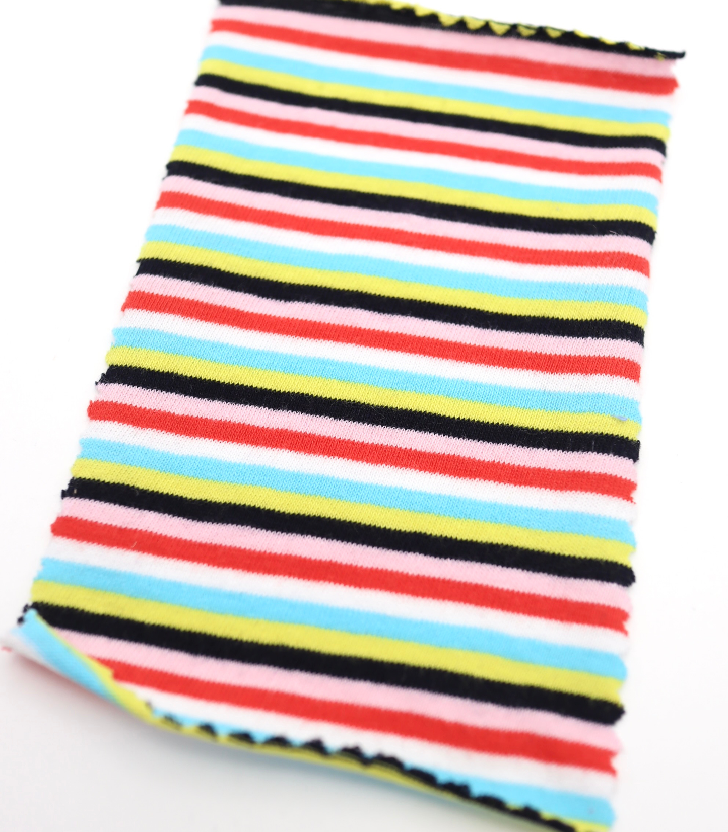 【25SS-449】細ピッチマルチカラーボーダー綿天竺 /0.5yあたり=~890円