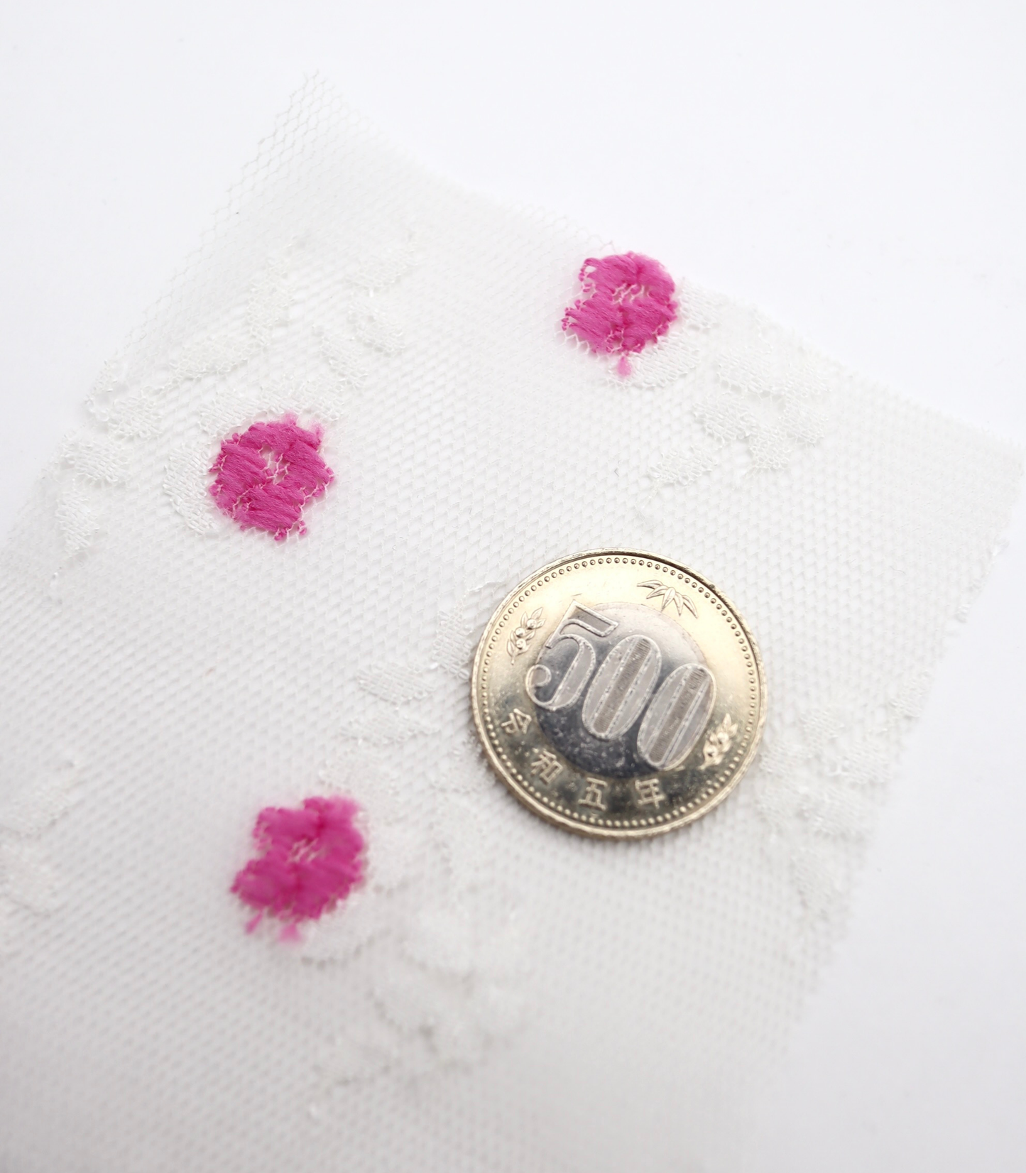 【25SS-450】ぷちふわ小花柄刺繍チュール /0.5yあたり=~745円