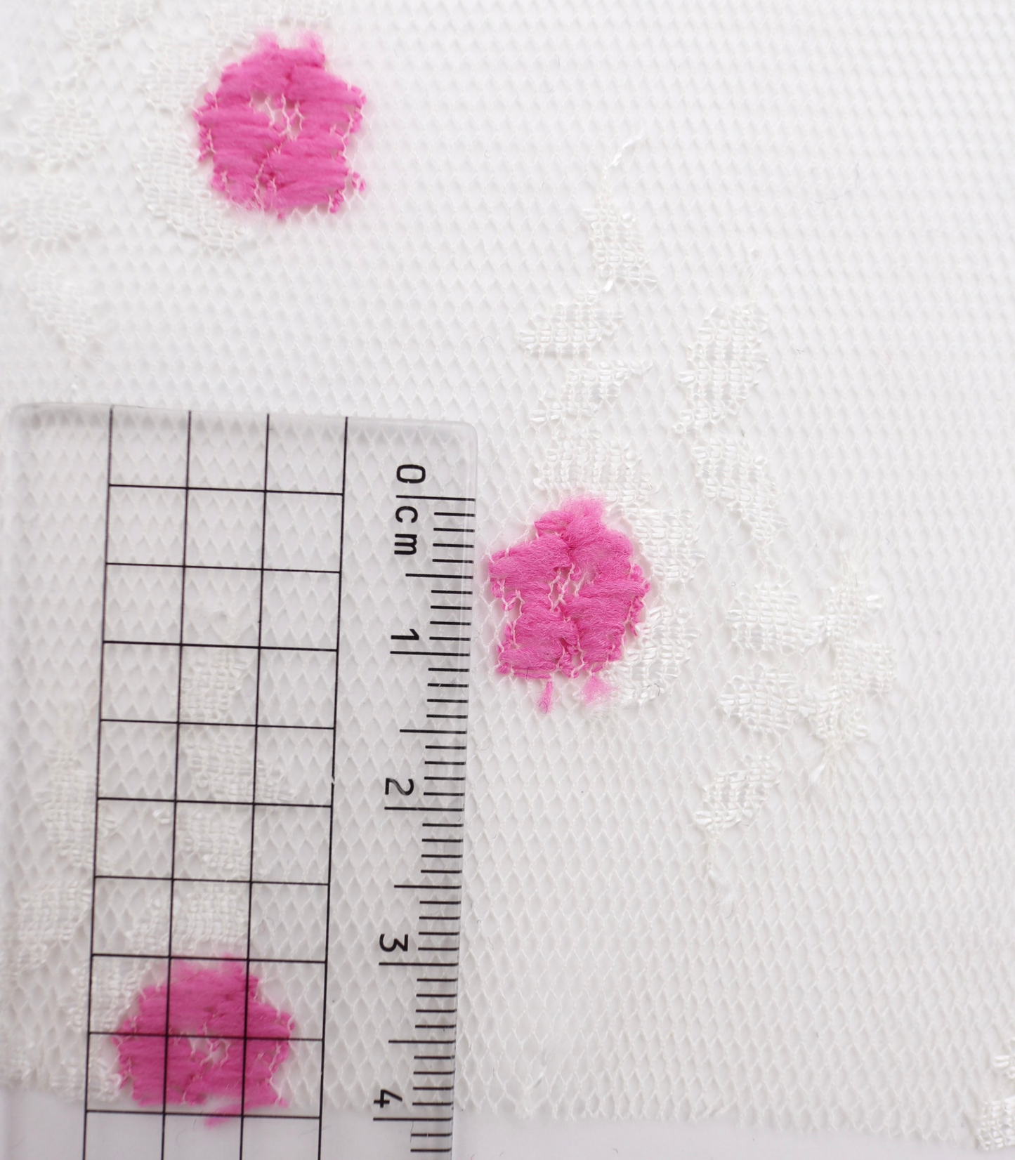 【25SS-450】ぷちふわ小花柄刺繍チュール /0.5yあたり=~745円