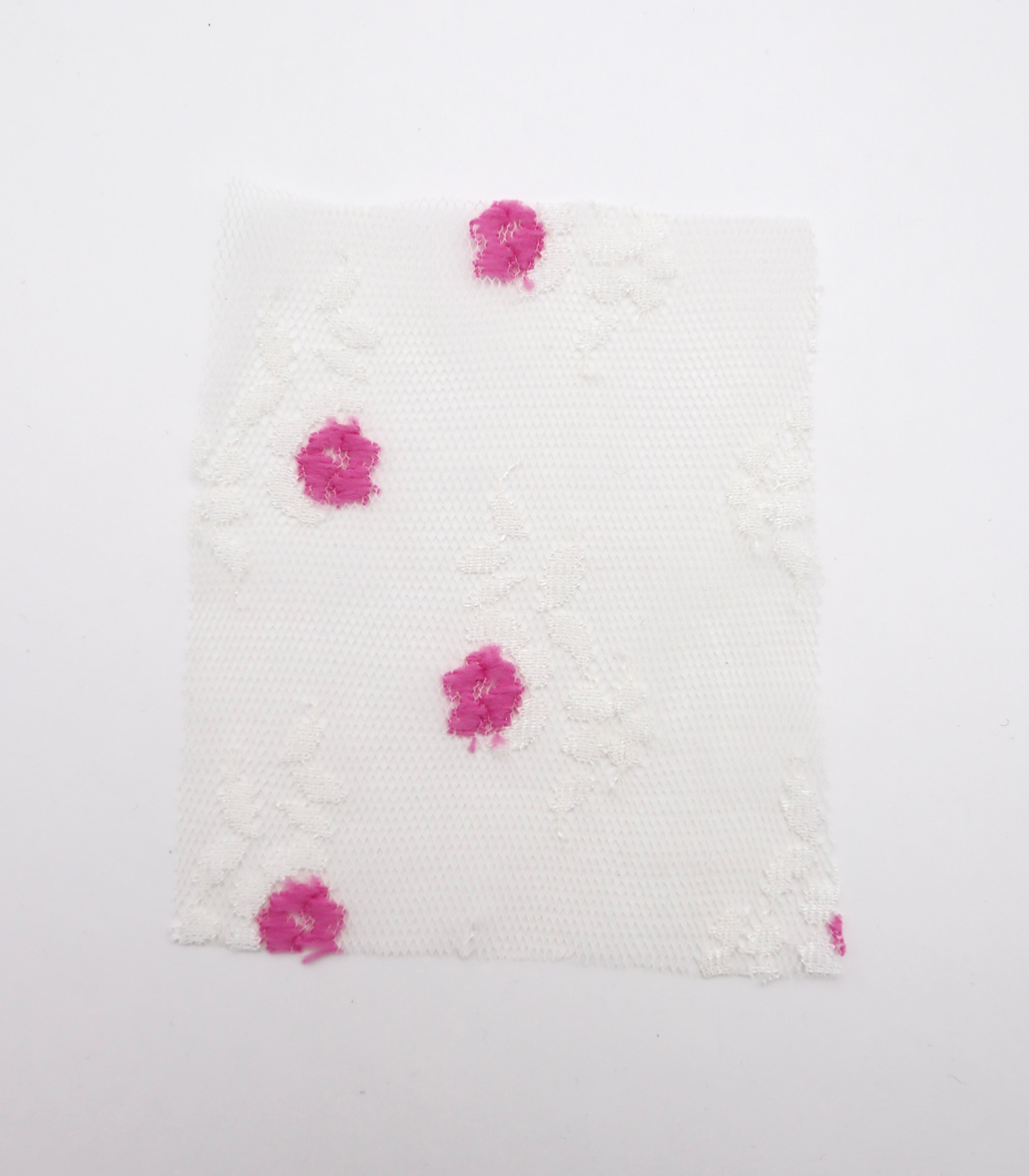 【25SS-450】ぷちふわ小花柄刺繍チュール /0.5yあたり=~745円