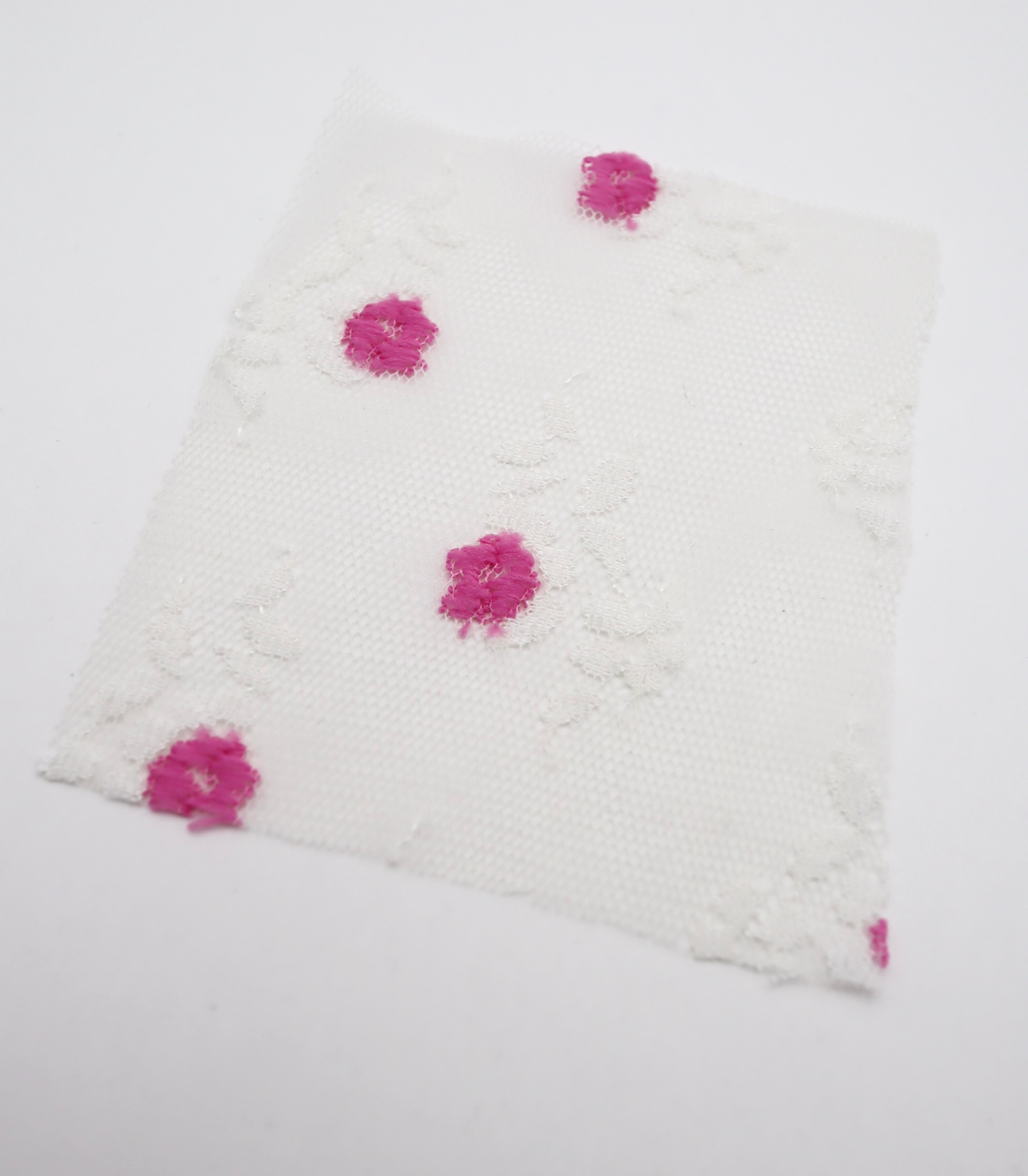 【25SS-450】ぷちふわ小花柄刺繍チュール /0.5yあたり=~745円