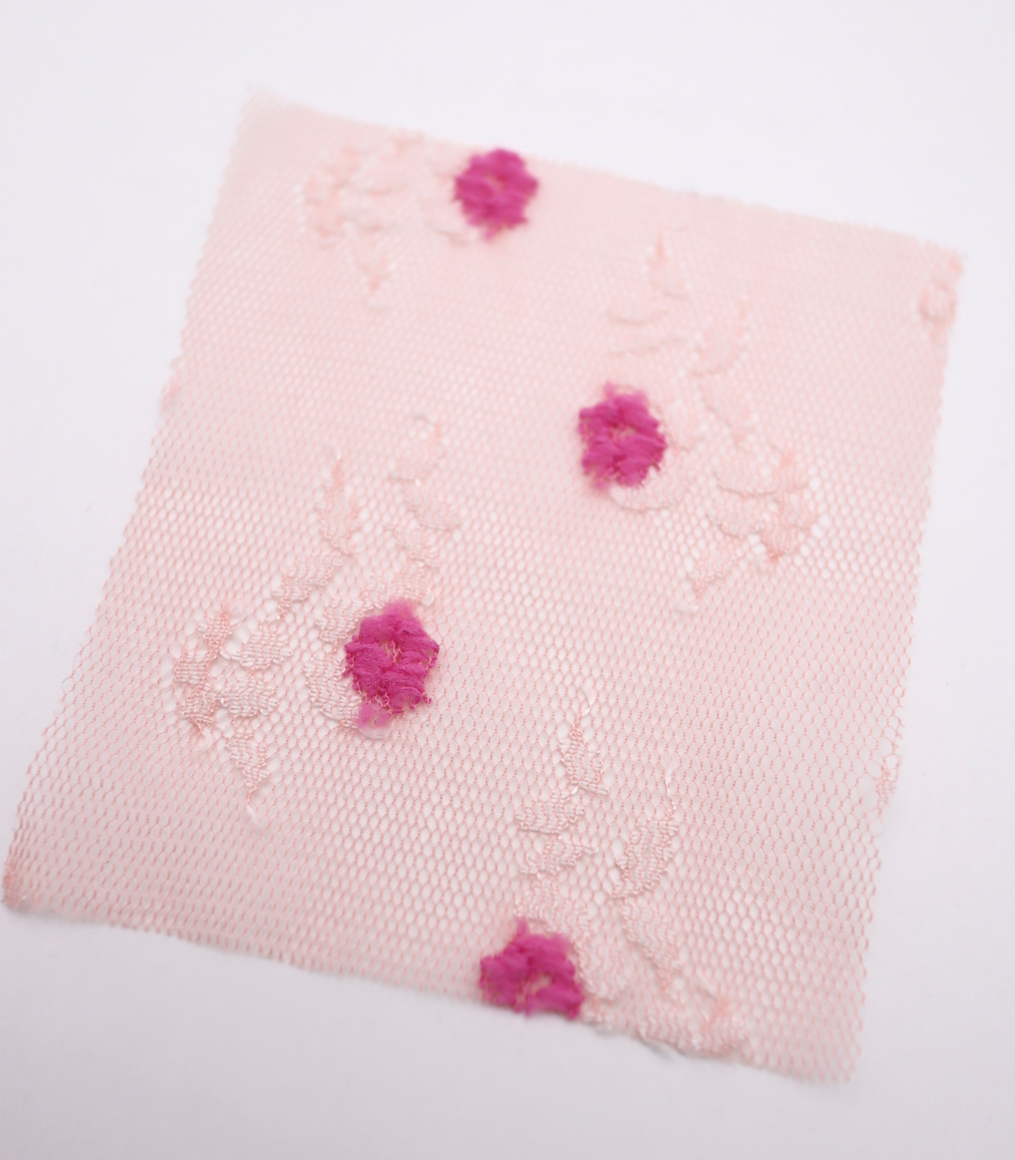 【25SS-450】ぷちふわ小花柄刺繍チュール /0.5yあたり=~745円