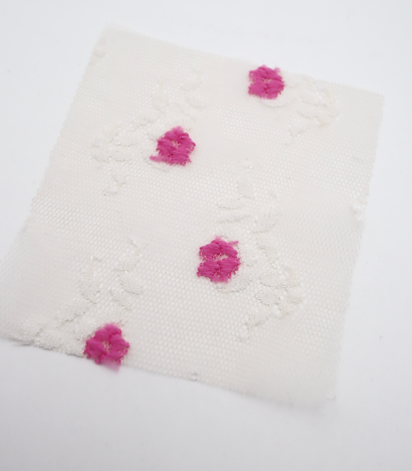 【25SS-450】ぷちふわ小花柄刺繍チュール /0.5yあたり=~745円