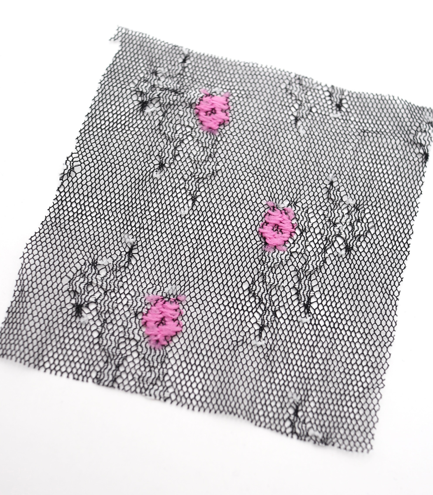 【25SS-450】ぷちふわ小花柄刺繍チュール /0.5yあたり=~745円
