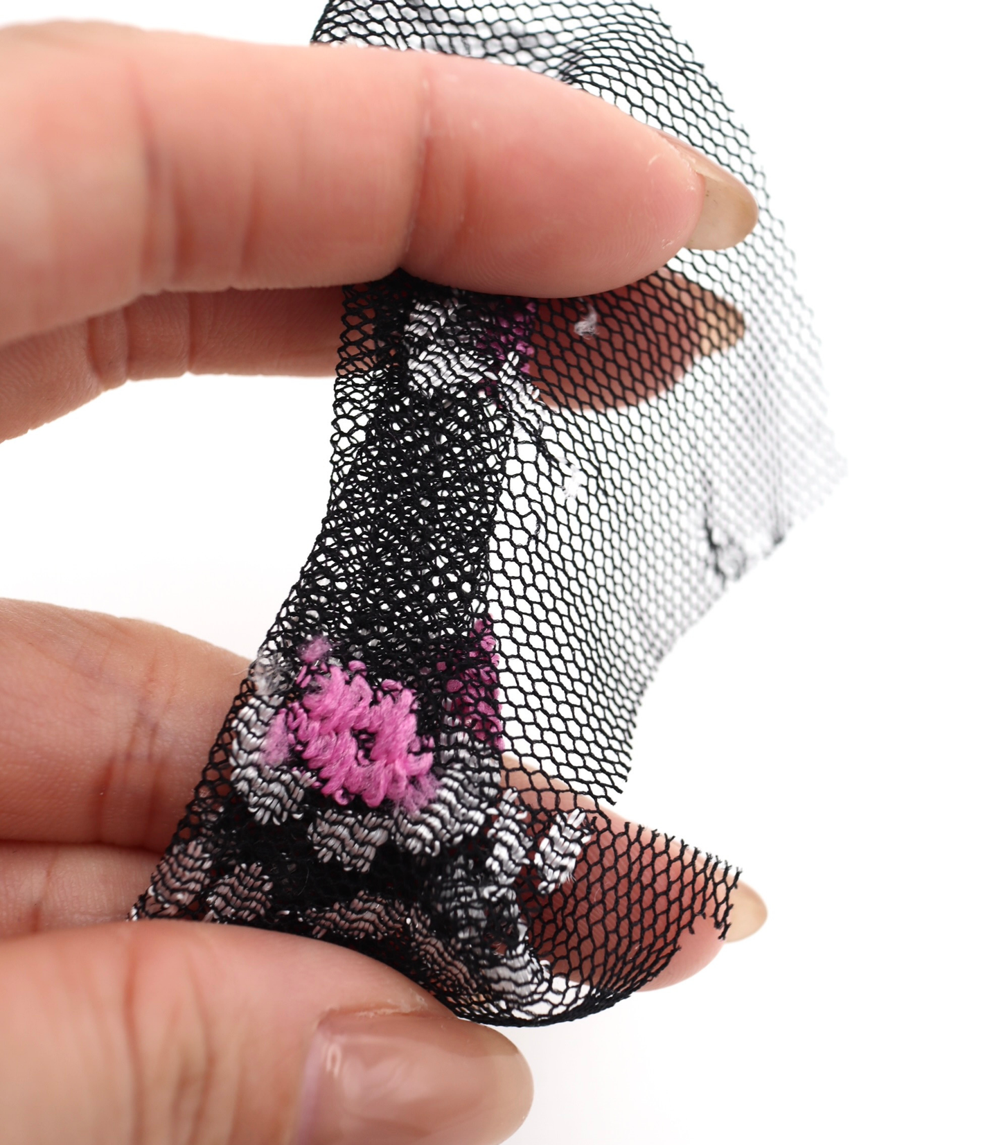 【25SS-450】ぷちふわ小花柄刺繍チュール /0.5yあたり=~745円