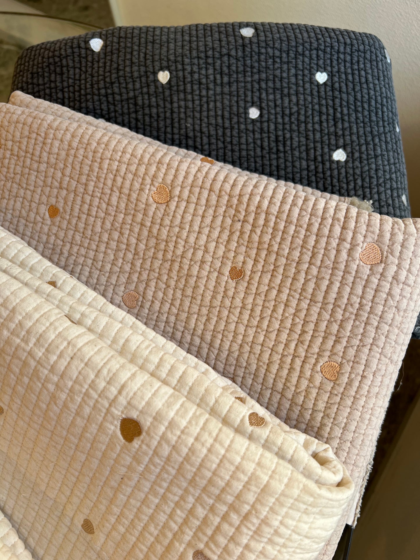 【25SS-004】ハート刺繍7㎜幅ステッチヌビ /0.5yあたり=~1700円