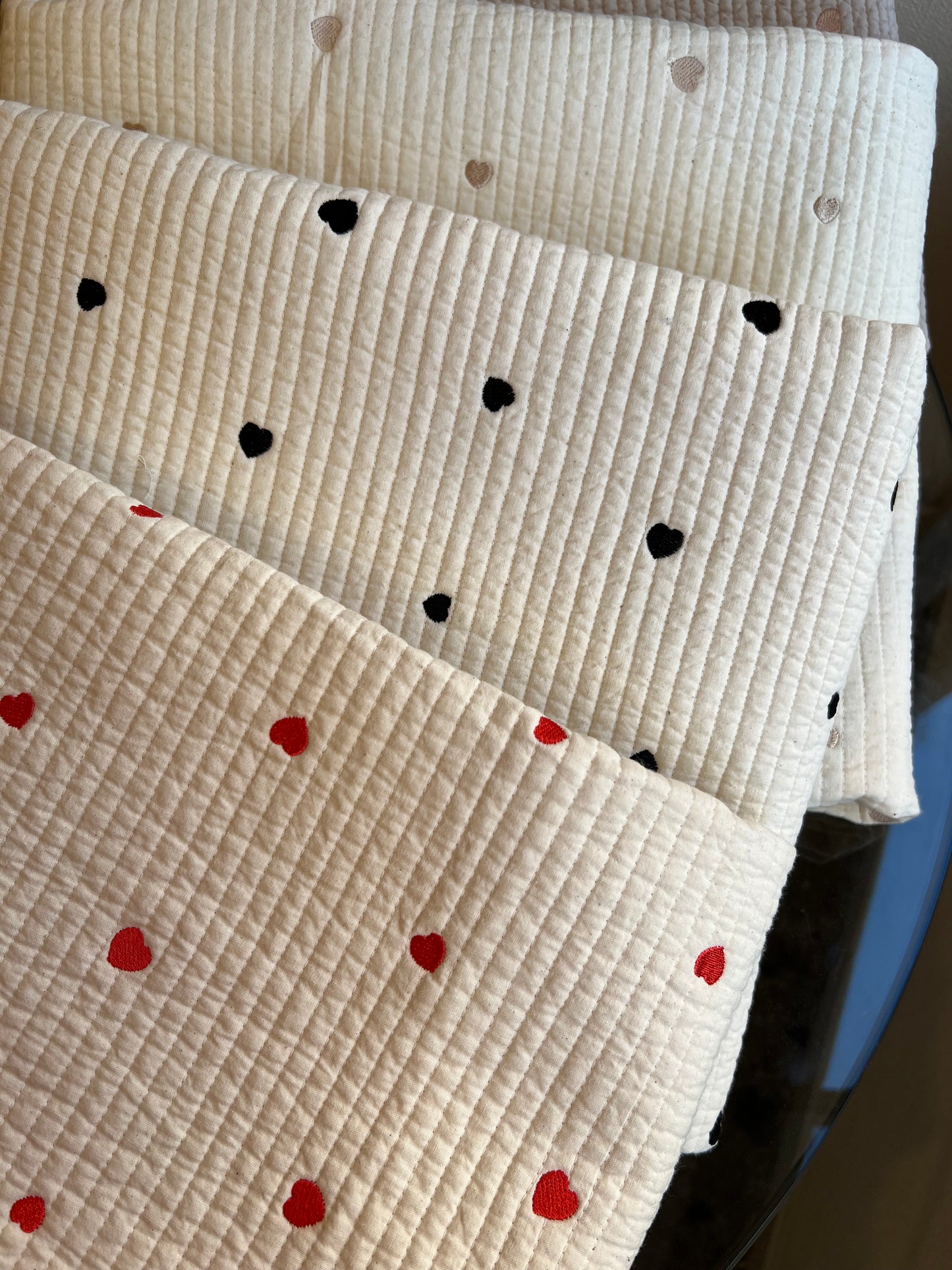 【25SS-004】ハート刺繍7㎜幅ステッチヌビ /0.5yあたり=~1700円