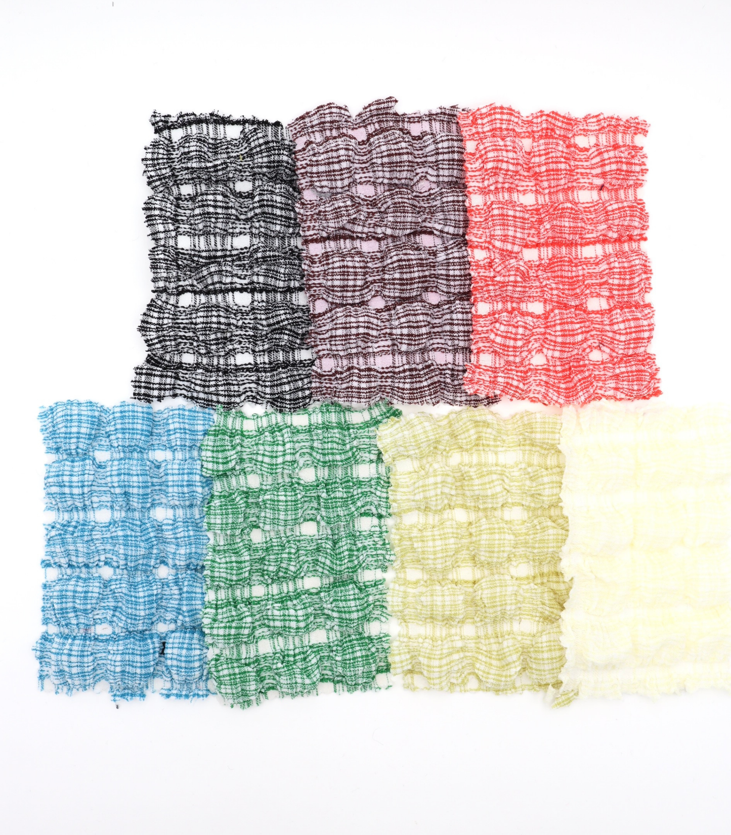 【25SS-317】ぽこぽこ凹凸先染めチェックリップル /0.5yあたり=~ 800円