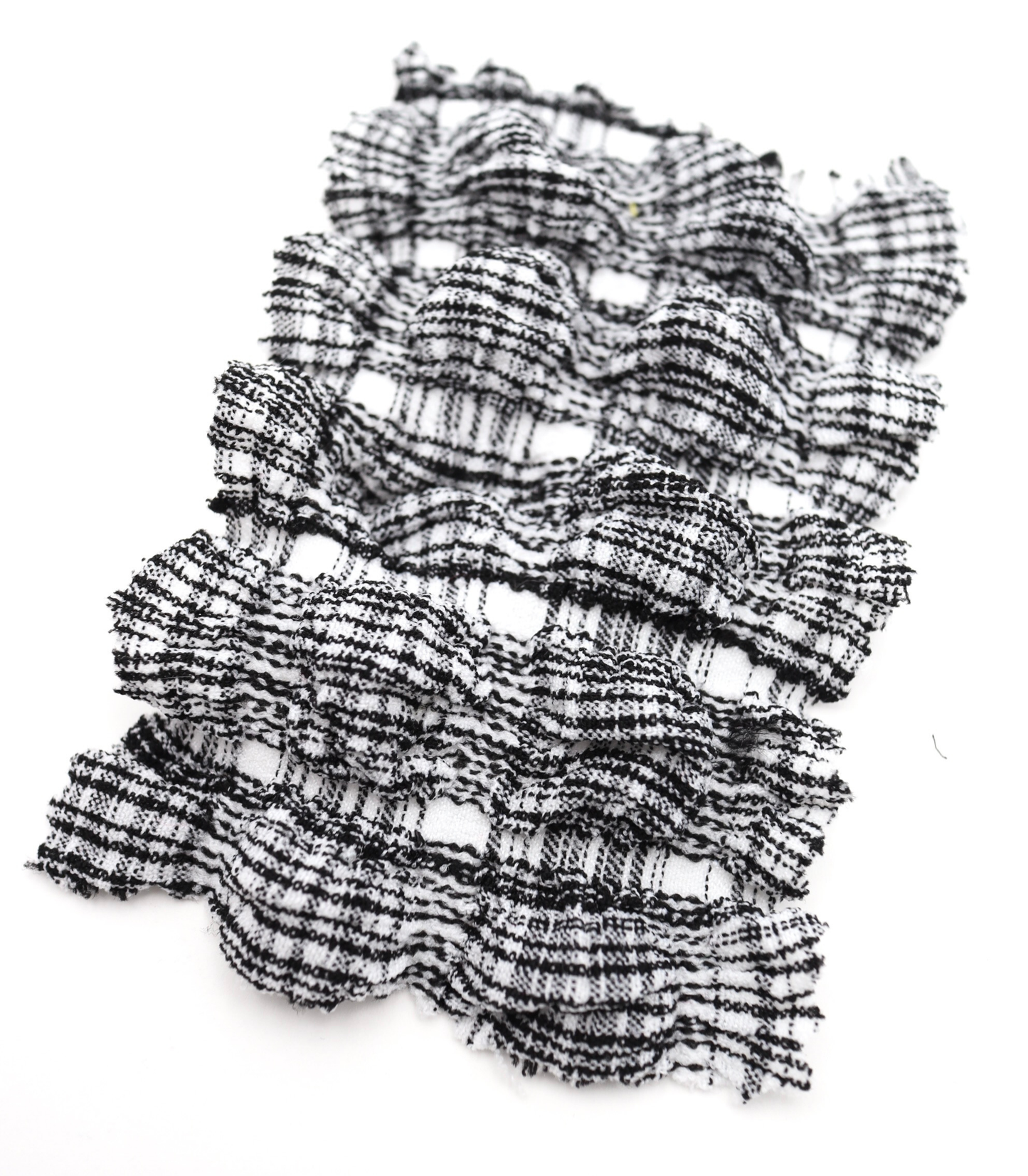 【25SS-317】ぽこぽこ凹凸先染めチェックリップル /0.5yあたり=~ 800円