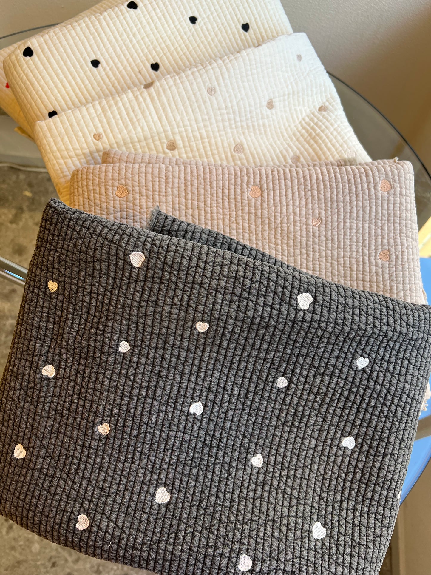 【25SS-004】ハート刺繍7㎜幅ステッチヌビ /0.5yあたり=~1700円