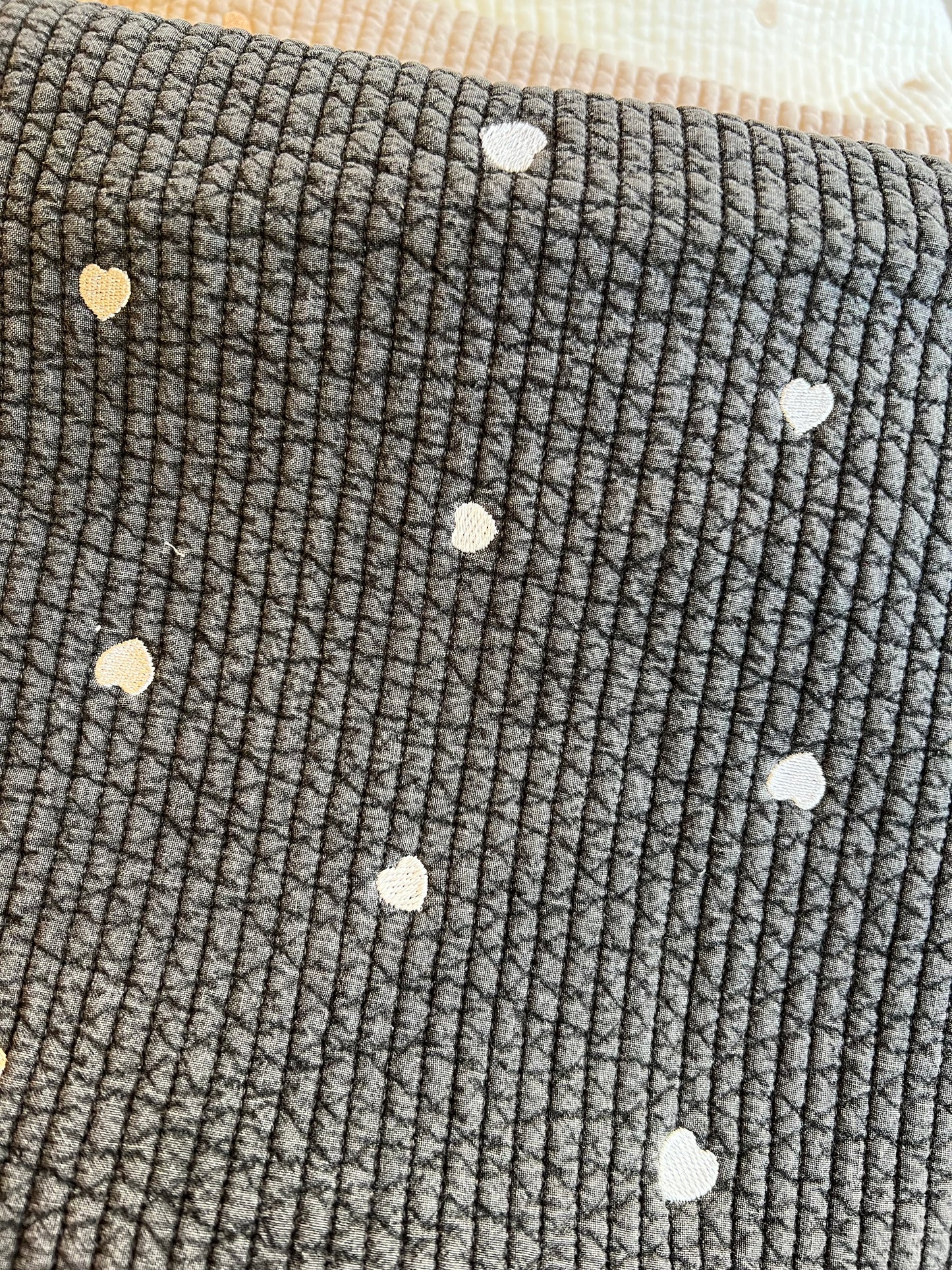 【25SS-004】ハート刺繍7㎜幅ステッチヌビ /0.5yあたり=~1700円