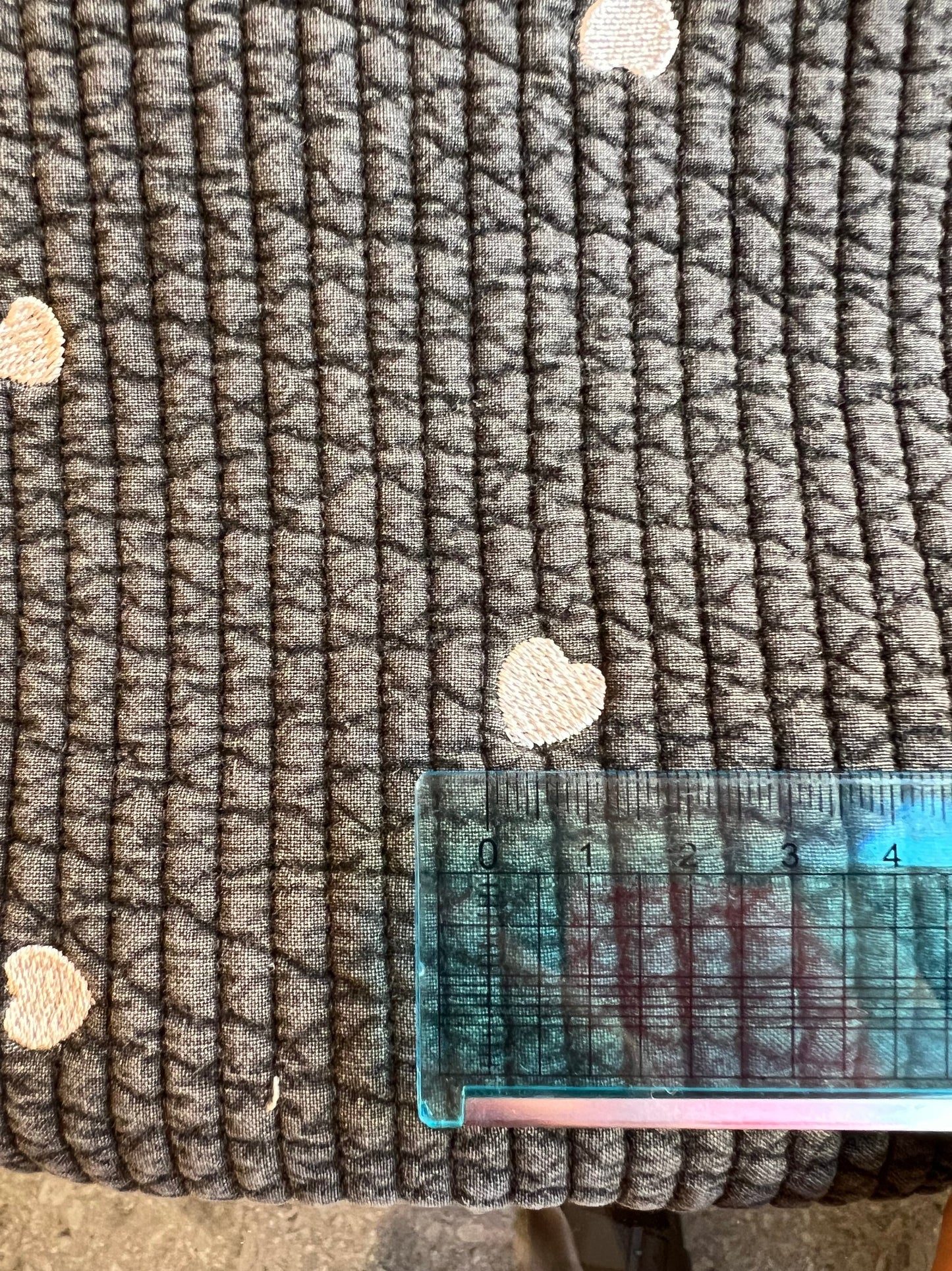 【25SS-004】ハート刺繍7㎜幅ステッチヌビ /0.5yあたり=~1700円