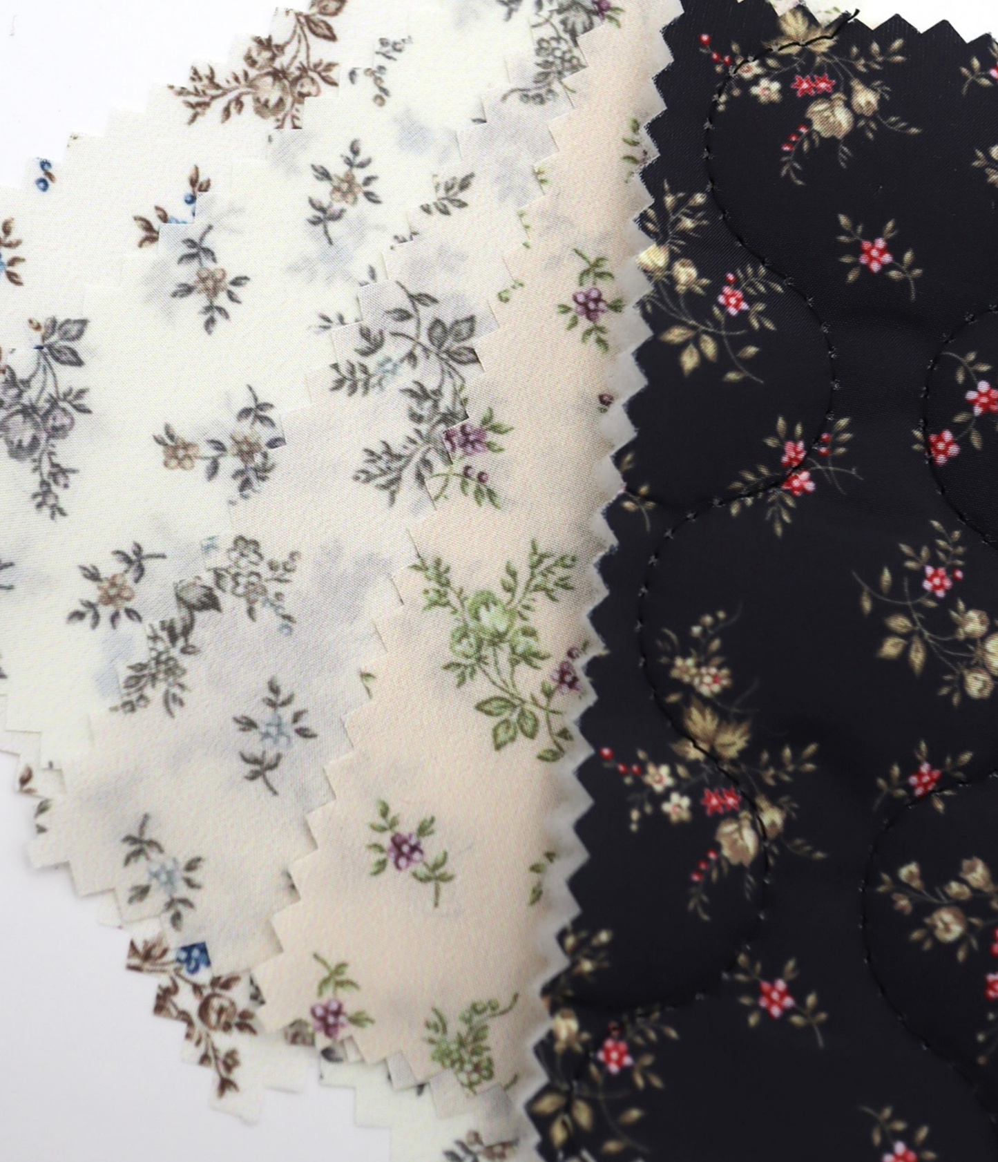 【25SS-101】小花柄プリントキルティングタフタ