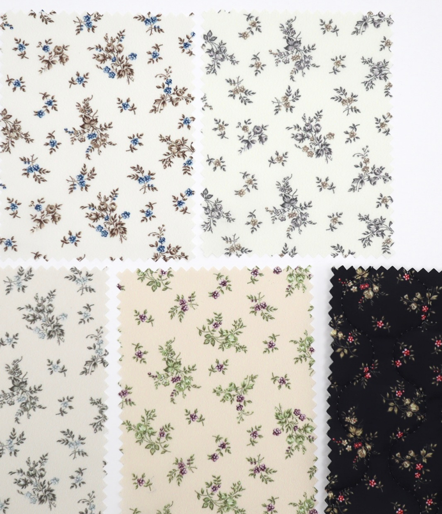 【25SS-101】小花柄プリントキルティングタフタ