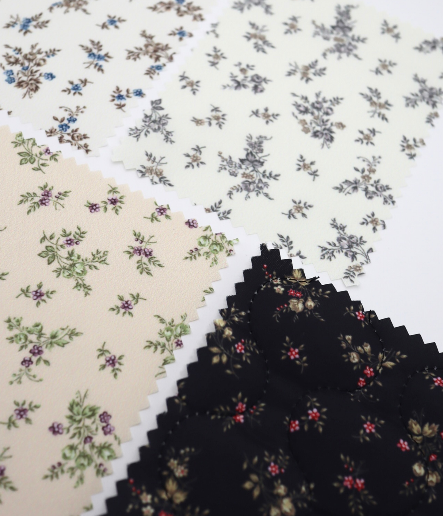 【25SS-101】小花柄プリントキルティングタフタ
